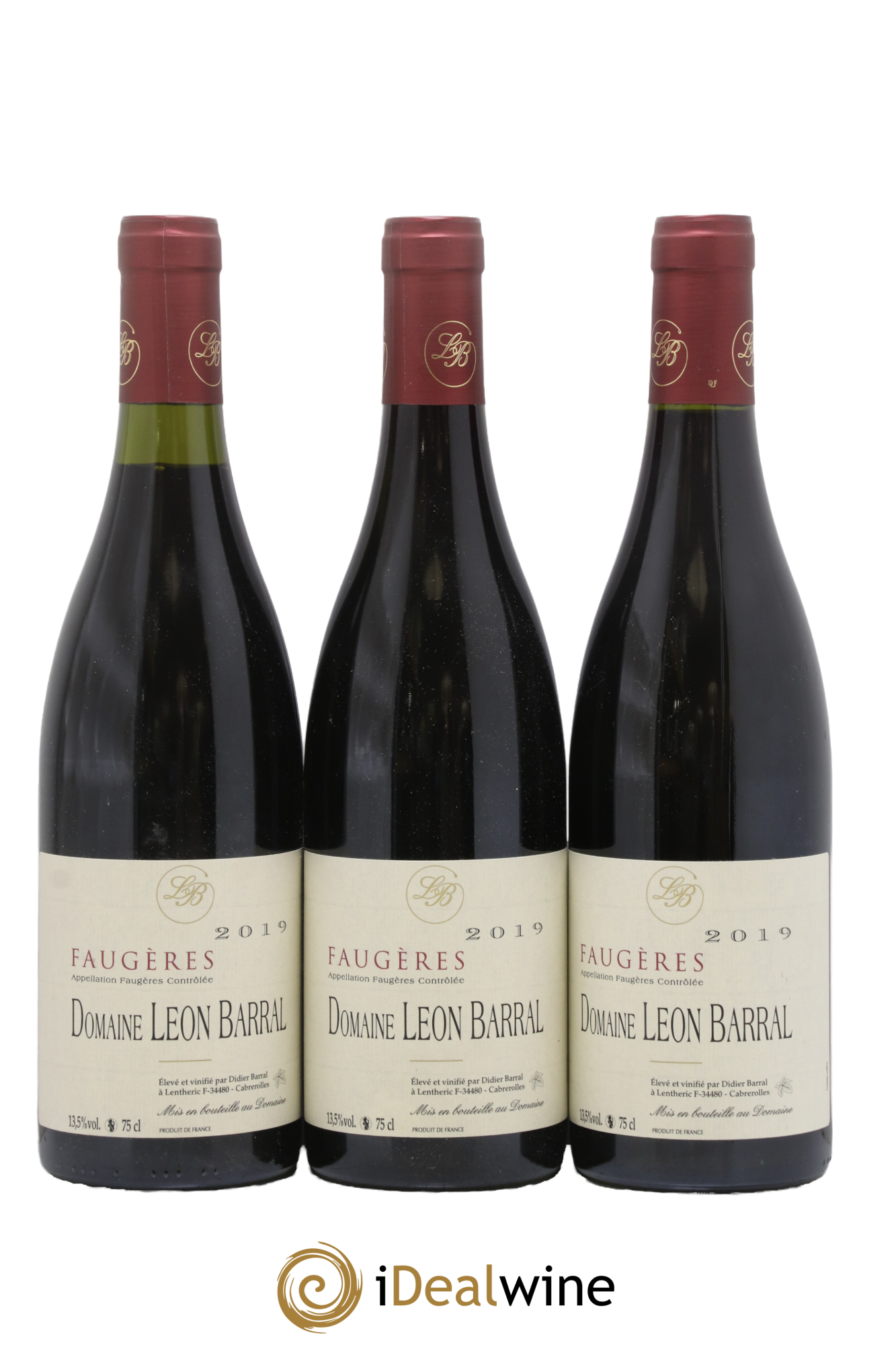 Faugères Domaine Léon Barral 2019 - Lot of 3 bottles - 0
