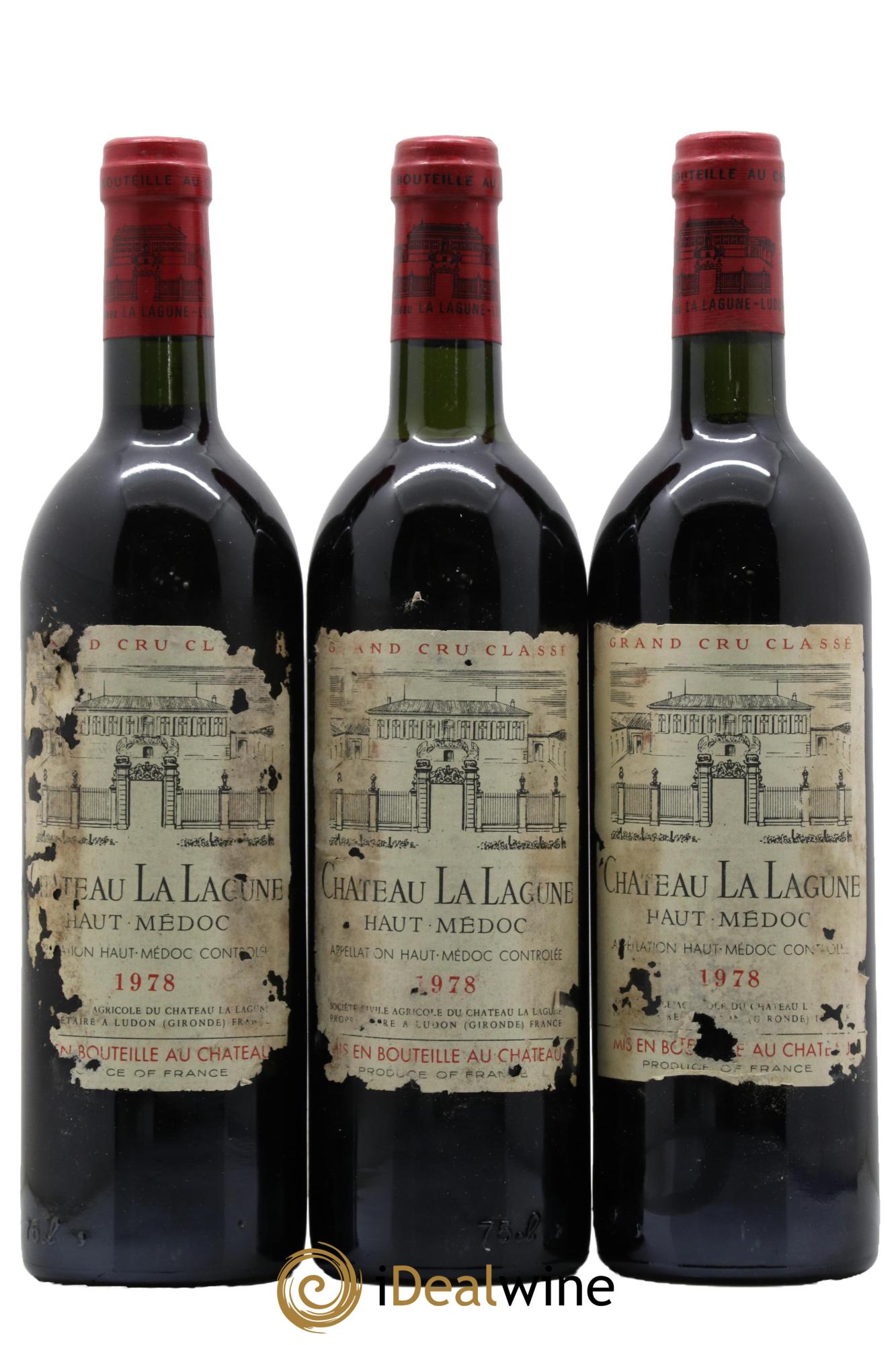 Château la Lagune 3ème Grand Cru Classé 1978 - Lot de 3 bouteilles - 0