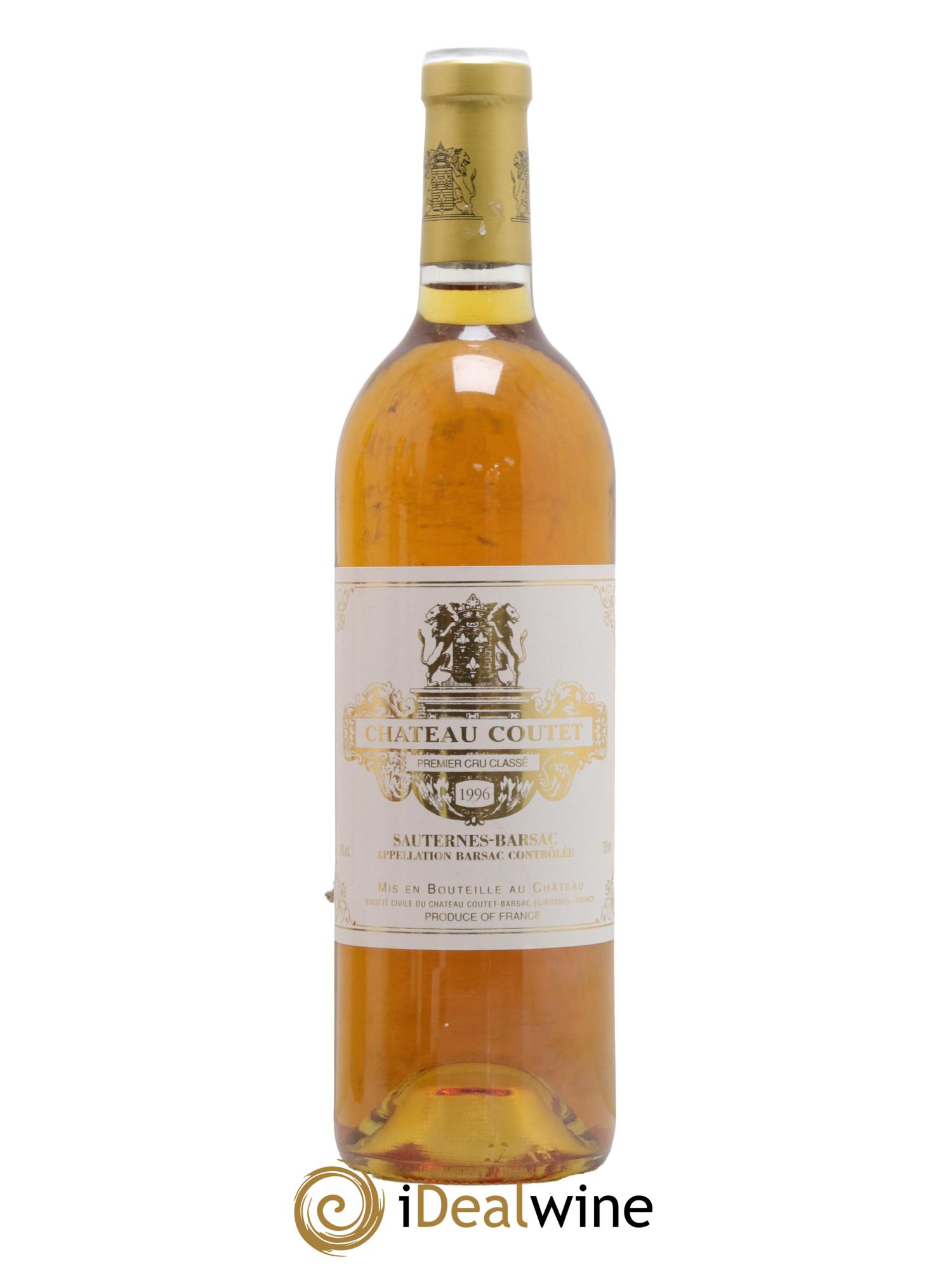 Château Coutet 1er Grand Cru Classé 1996 - Lotto di 1 bottiglia - 0