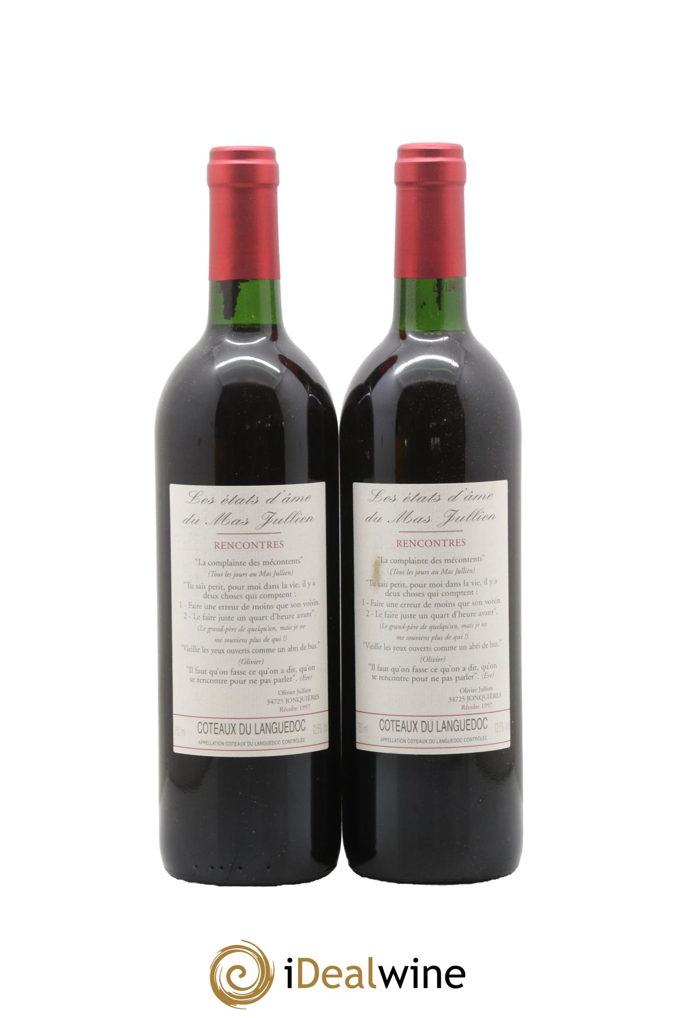 Coteaux du Languedoc - Terrasses du Larzac Mas Jullien Les Etats d'Ame du Mas Jullien Olivier Jullien 1997 - Lotto di 2 bottiglie - 0