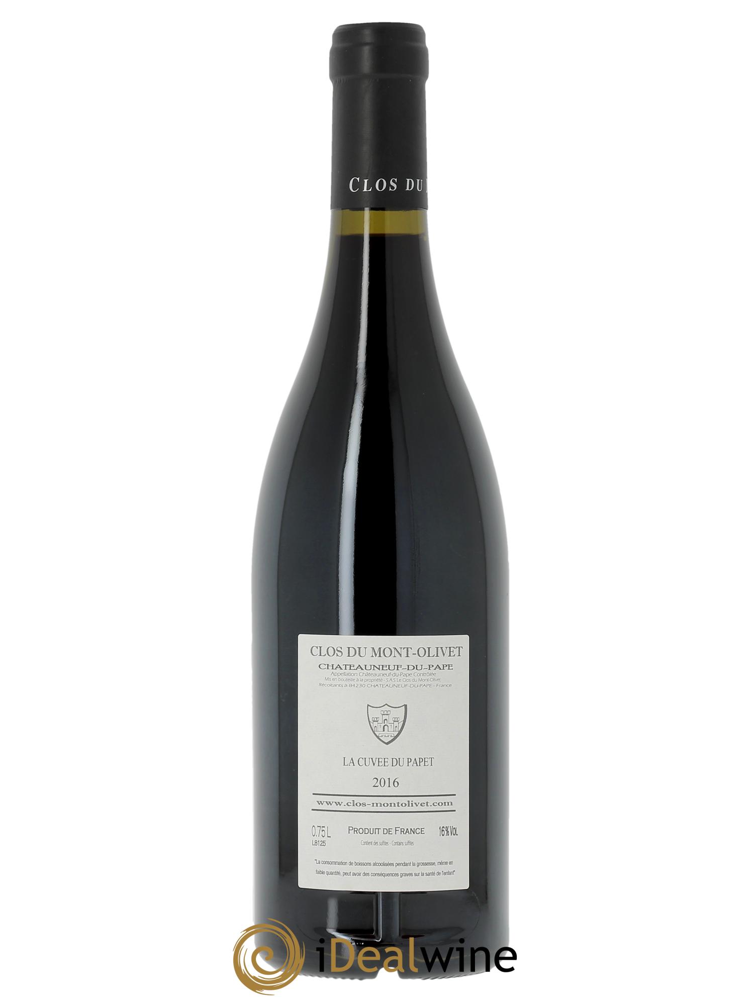 Châteauneuf-du-Pape Cuvée du Papet Clos du Mont-Olivet   2016 - Posten von 1 Flasche - 1