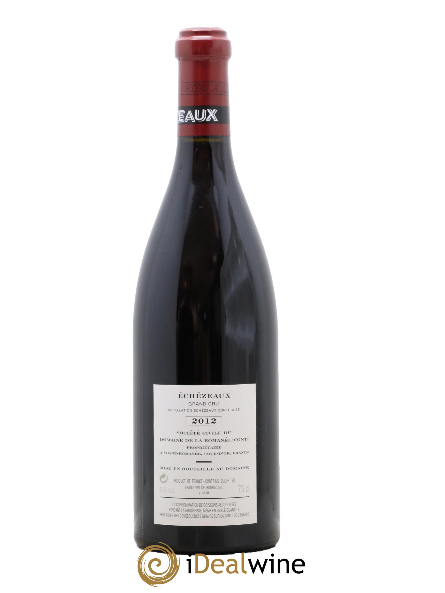 Echezeaux Grand Cru Domaine de la Romanée-Conti  2012 - Lotto di 1 bottiglia - 1