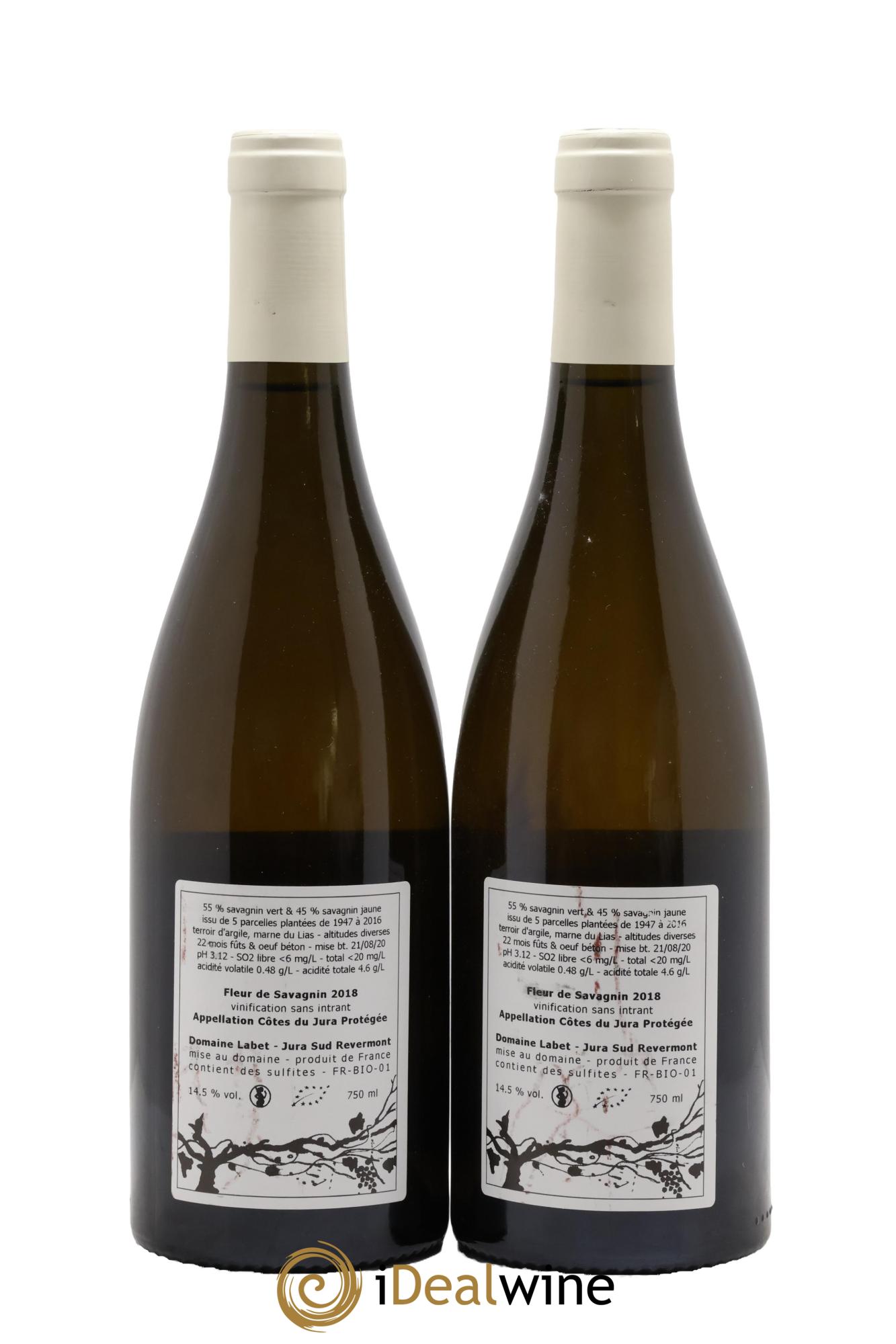 Côtes du Jura Fleur de Savagnin Romain - Julien - Charline Labet 2018 - Lot de 2 bouteilles - 1