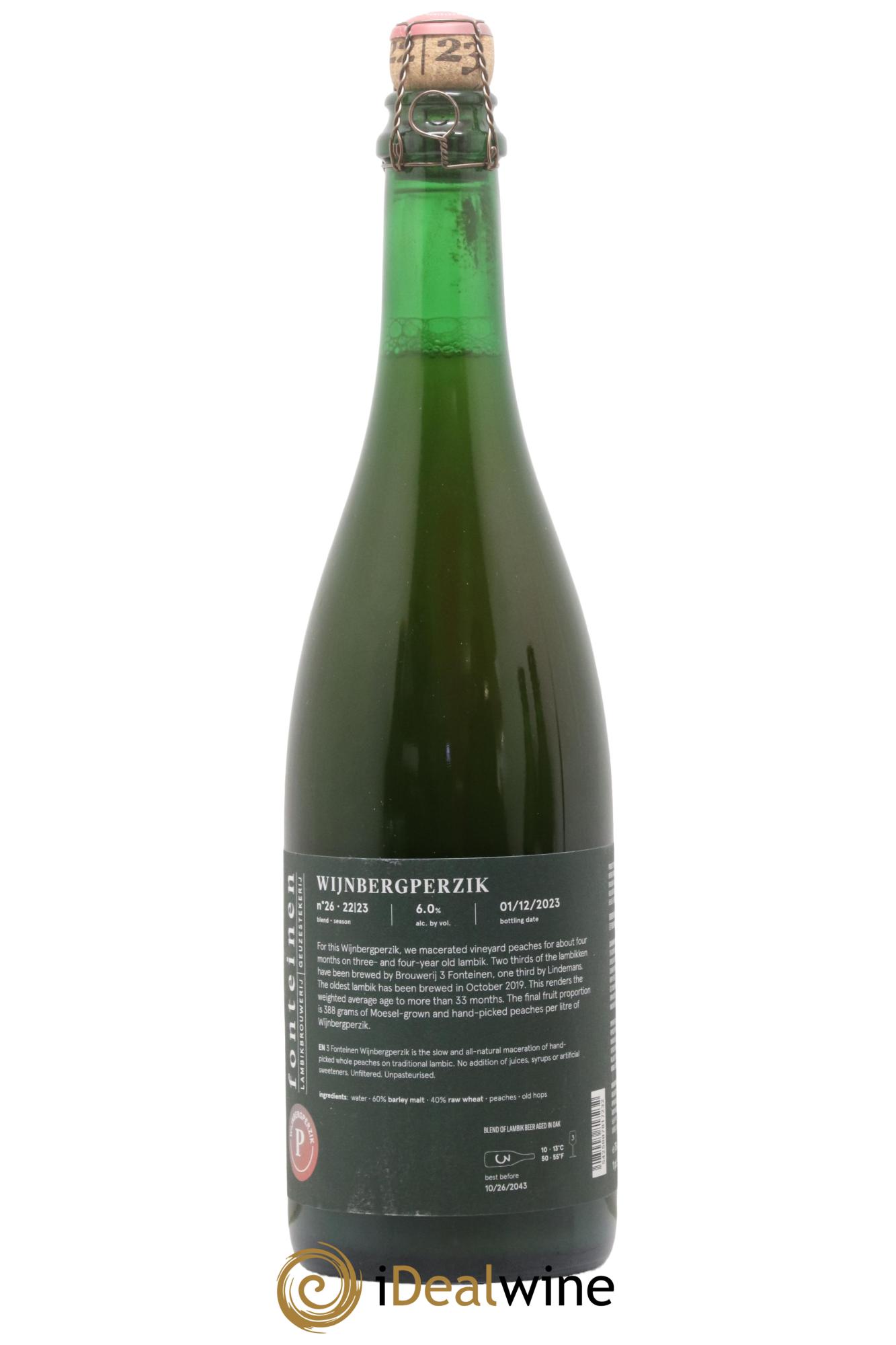 Bière Wijnbergperzik Blend n° 26 3 Fonteinen - Lot de 1 bouteille - 1