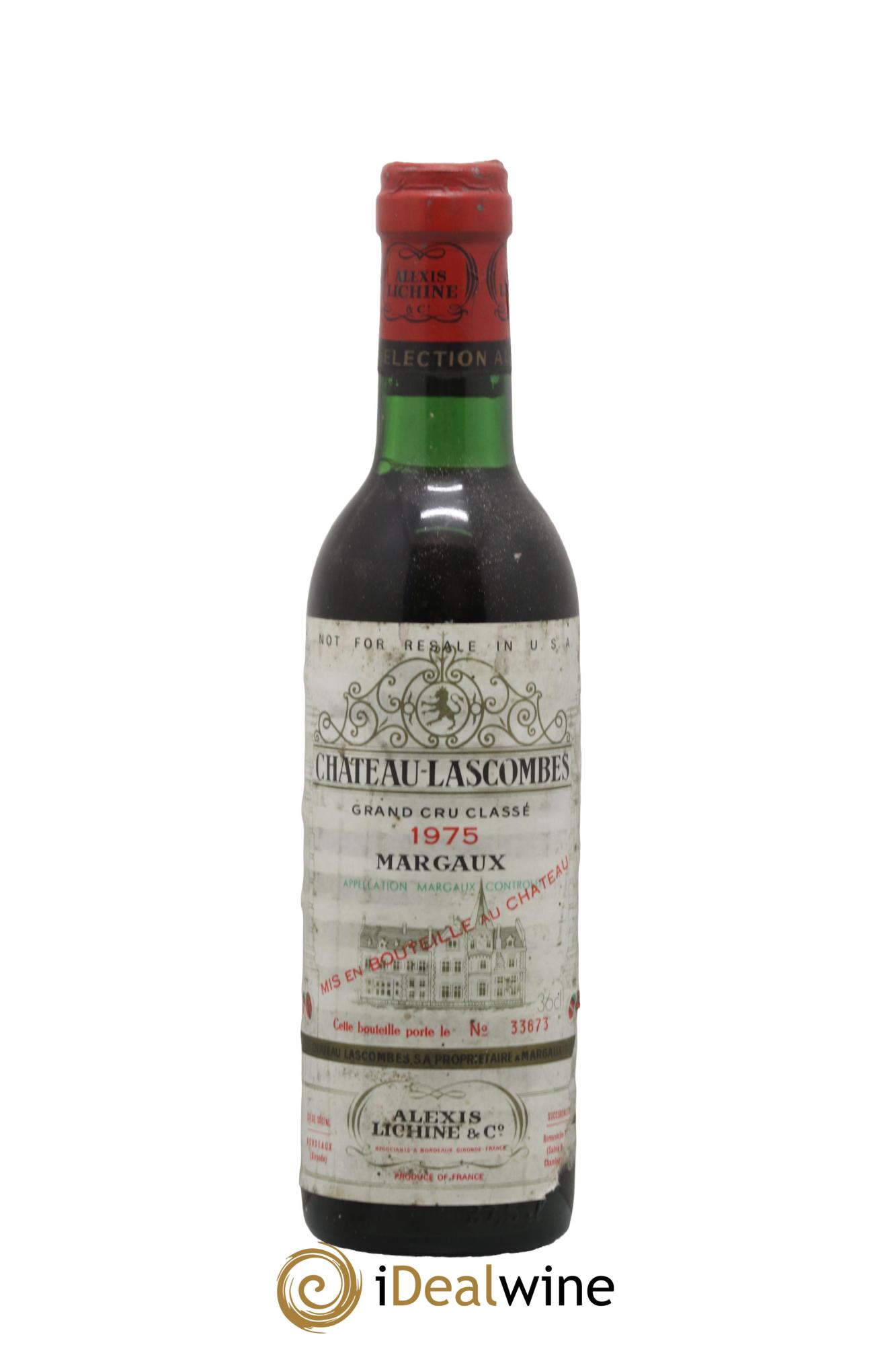 Château Lascombes 2ème Grand Cru Classé 1975 - Lot de 1 demi bouteille - 0