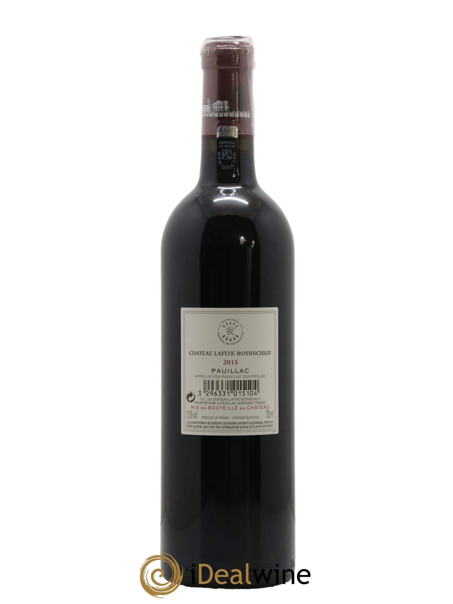 Château Lafite Rothschild 1er Grand Cru Classé 2015 - Lot de 1 bouteille - 1