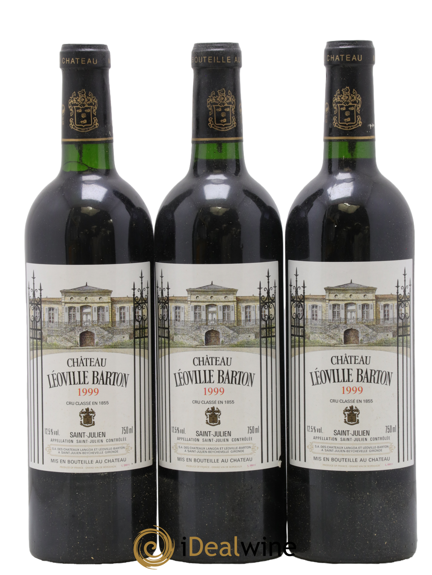 Château Léoville Barton 2ème Grand Cru Classé 1999 - Lot of 3 bottles - 0