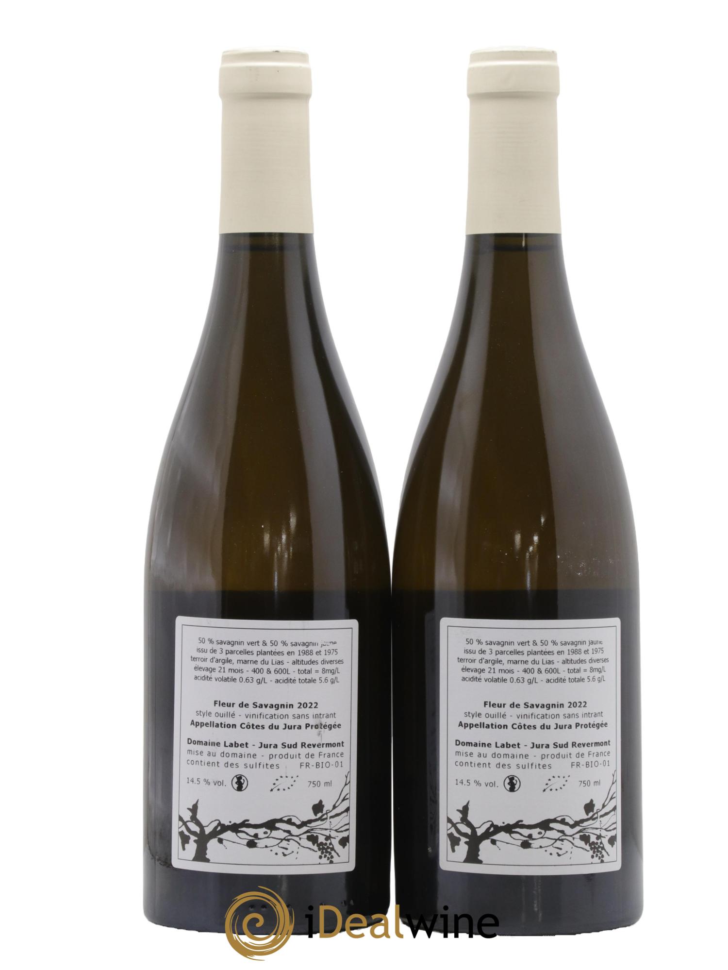 Côtes du Jura Fleur de Savagnin Romain - Julien - Charline Labet 2022 - Lot de 2 bouteilles - 1