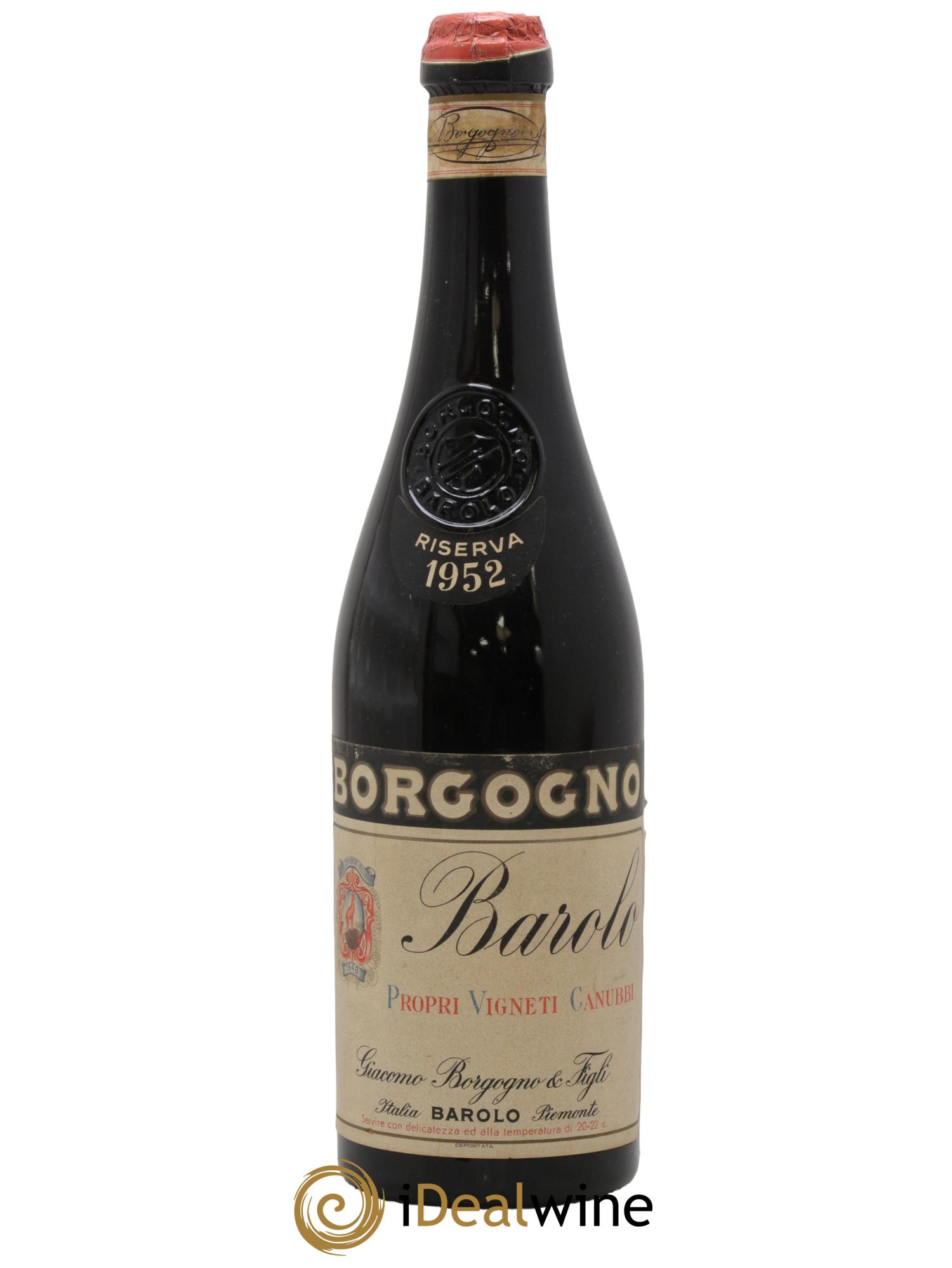 Barolo DOCG Riserva Giacomo Borgogno 1952 - Lot de 1 bouteille - 0