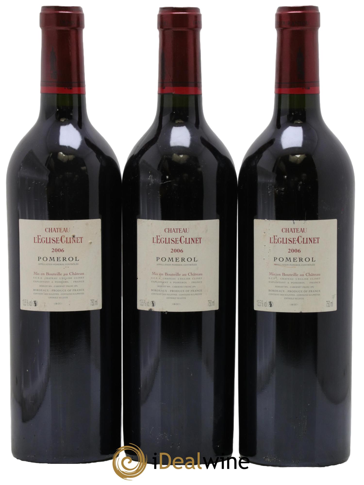 Château l' Église Clinet 2006 - Lot de 3 bouteilles - 1
