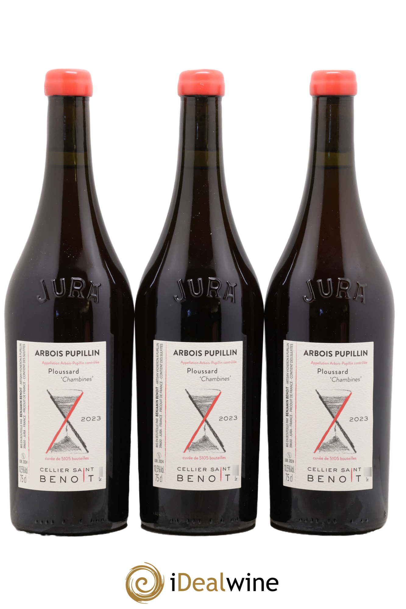 Arbois-Pupillin Ploussard Chambines Cellier Saint Benoît 2023 - Lot de 3 bouteilles - 0