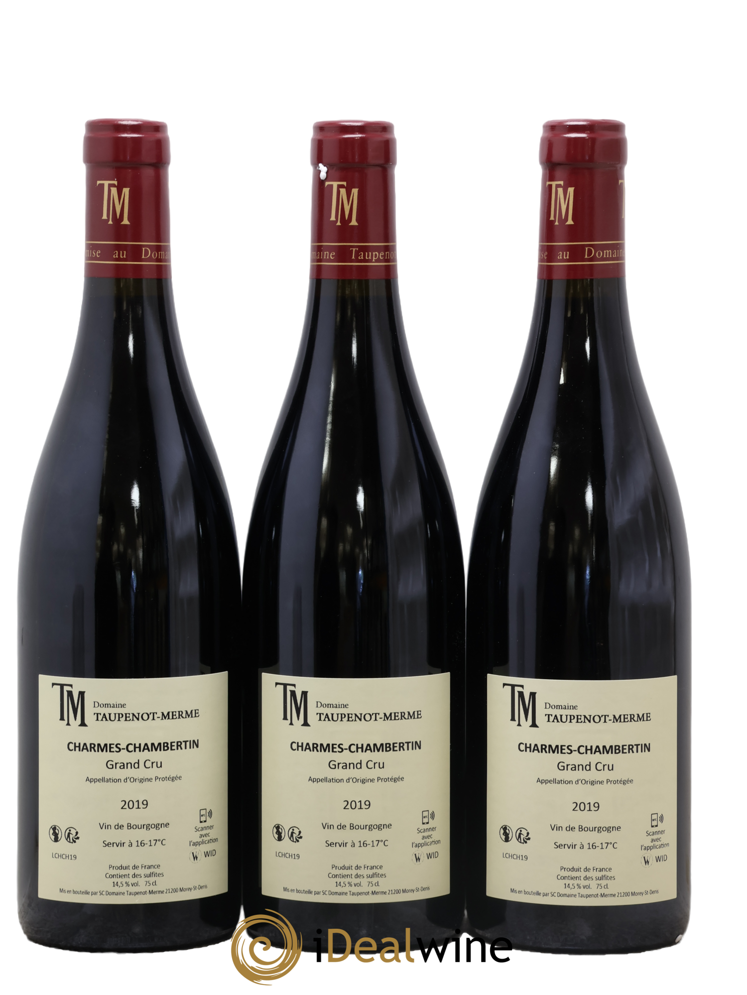 Charmes-Chambertin Grand Cru Taupenot-Merme 2019 - Lot de 3 bouteilles - 1