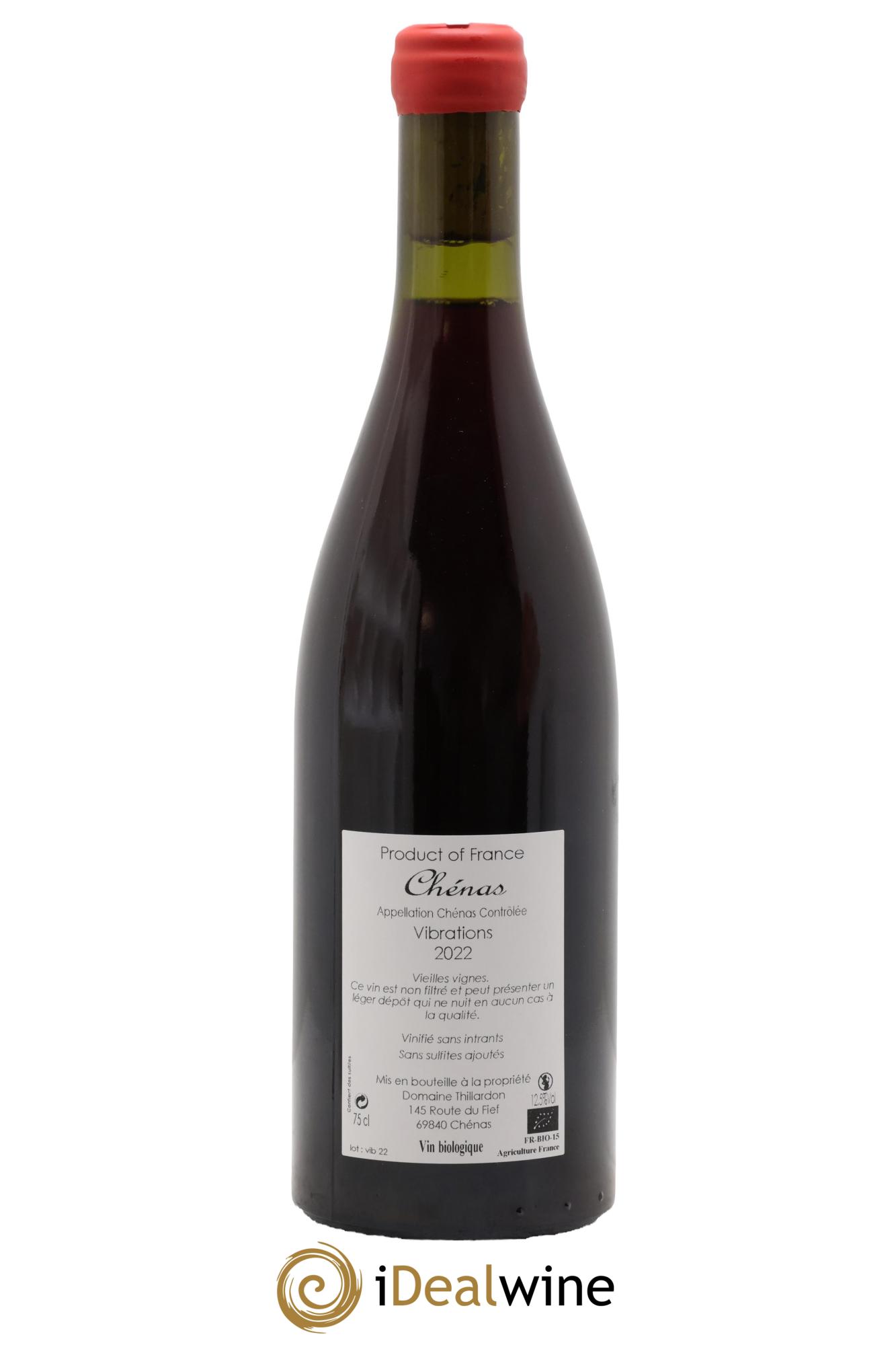 Chénas Vibrations Vieilles Vignes Domaine Thillardon 2022 - Lotto di 1 bottiglia - 1