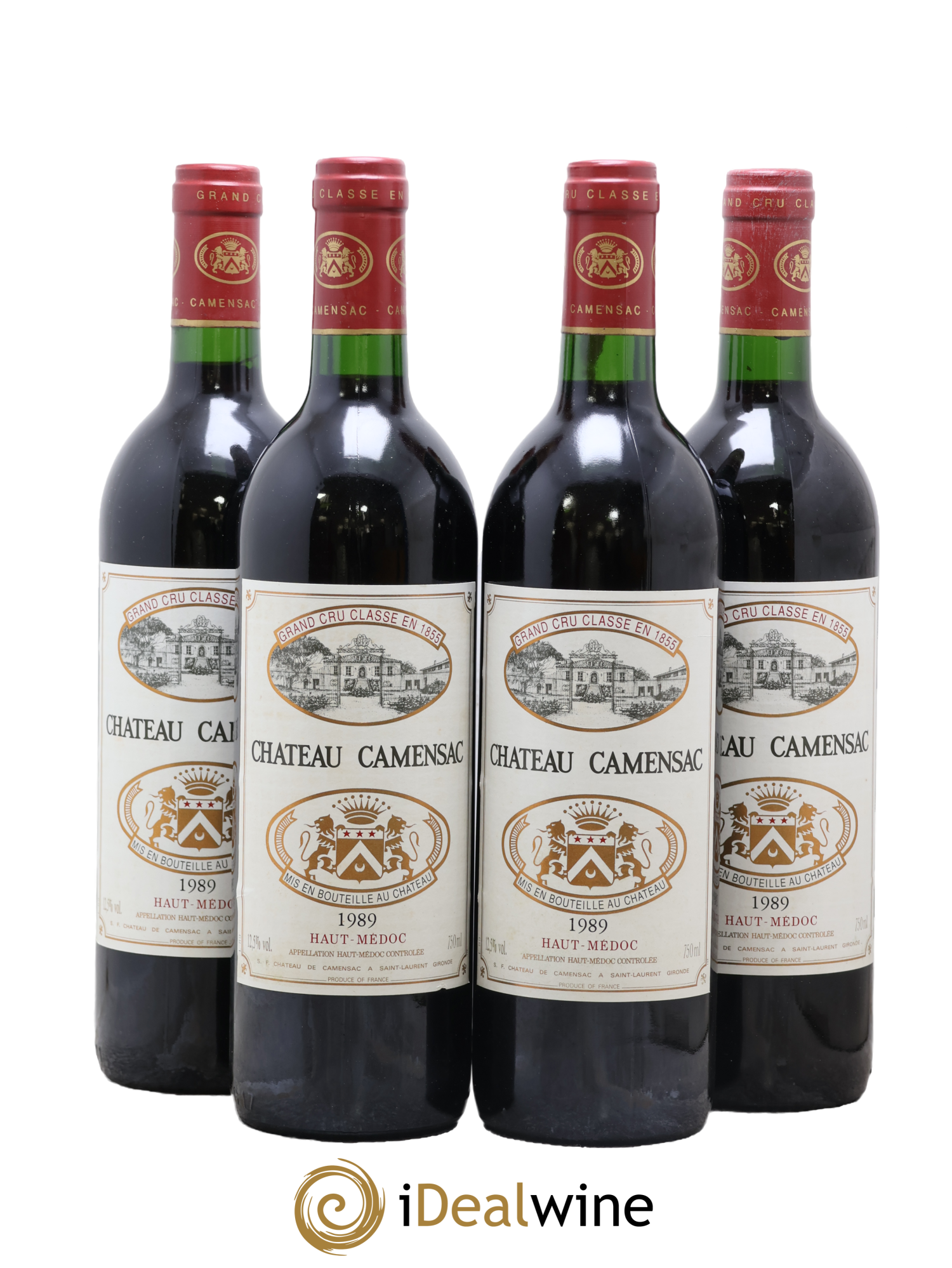 Château Camensac 5ème Grand Cru Classé 1989 - Posten von 4 Flaschen - 0