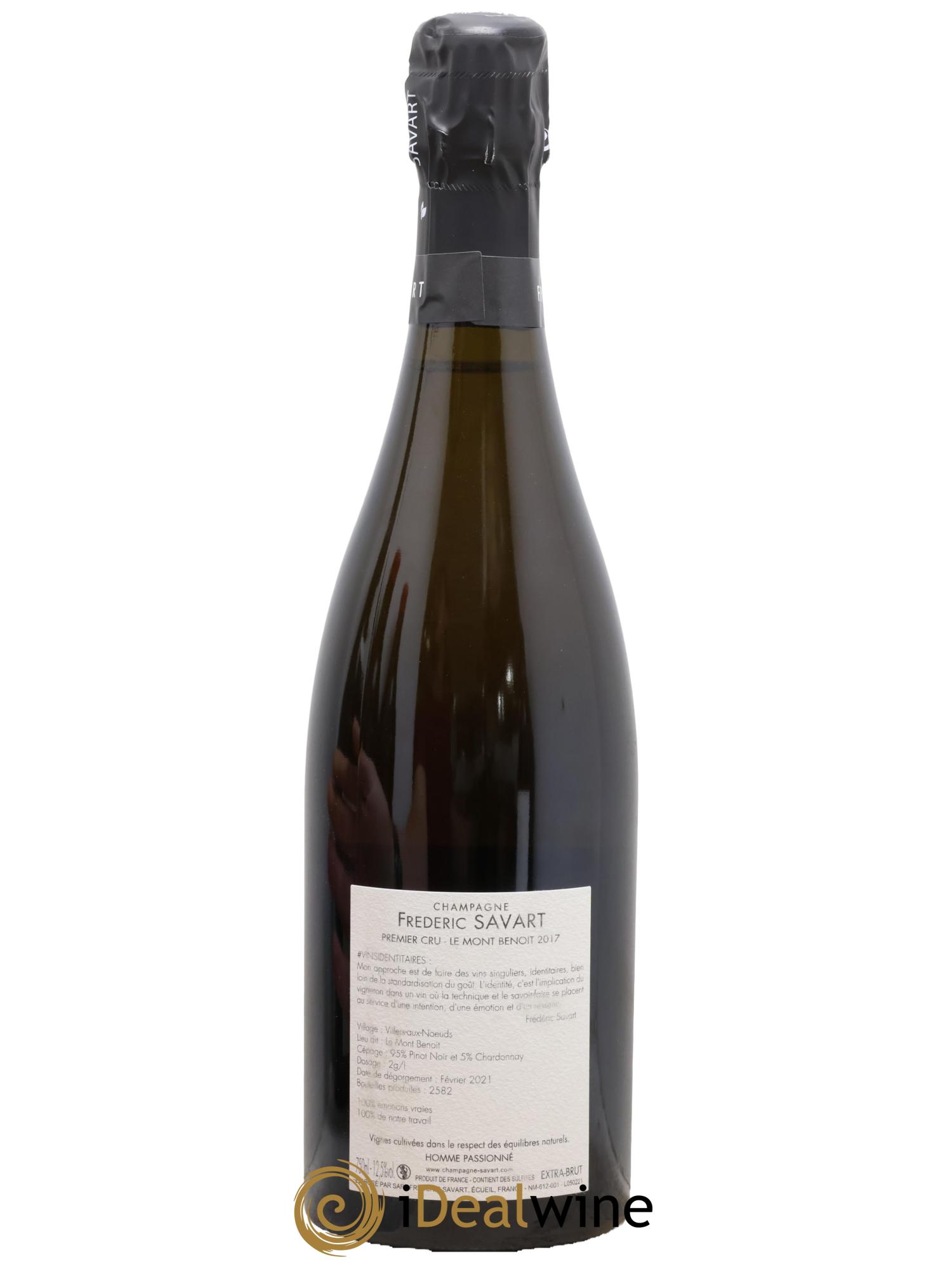 Le Mont Benoit 1er Cru Extra-Brut Vieille Vigne Savart 2017 - Lot of 1 bottle - 1
