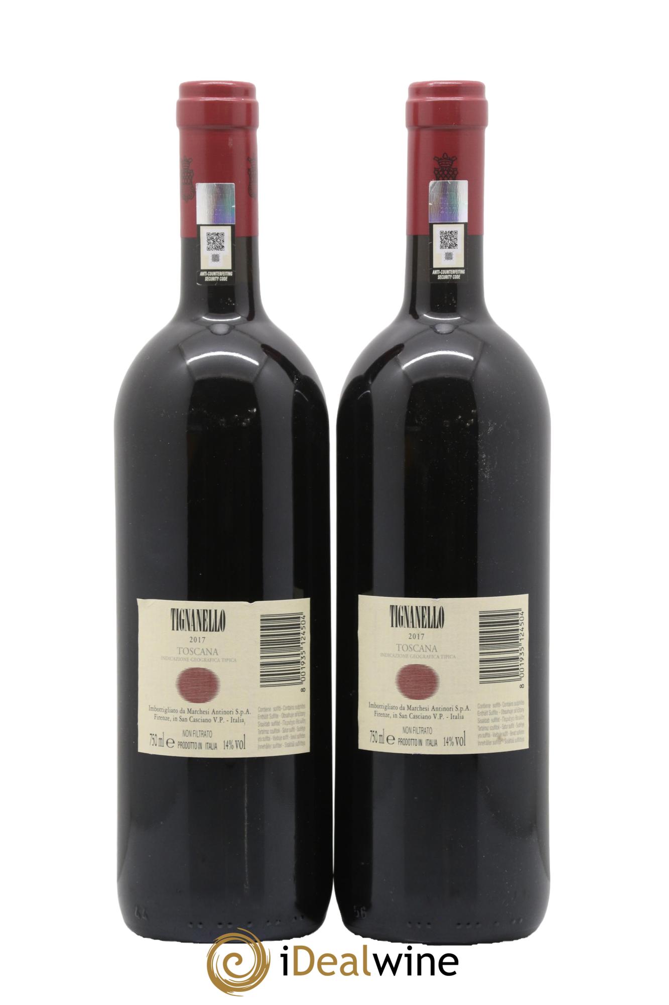 Toscana IGT Tignanello Tenuta Tignanello - Marchesi Antinori 2017 - Lot of 2 bottles - 1