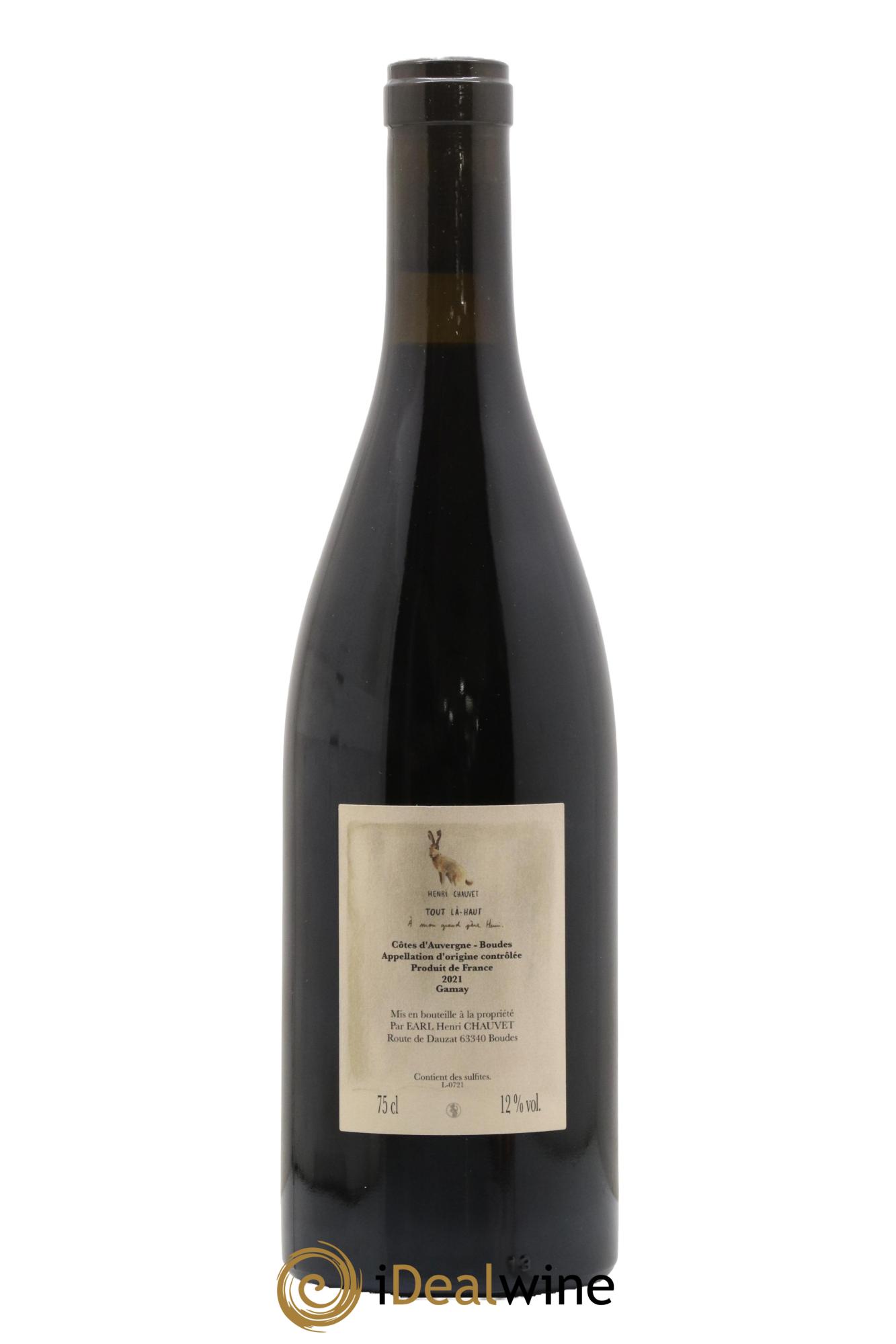 Côtes d'Auvergne Tout Là Haut Henri Chauvet 2021 - Lot de 1 bouteille - 1