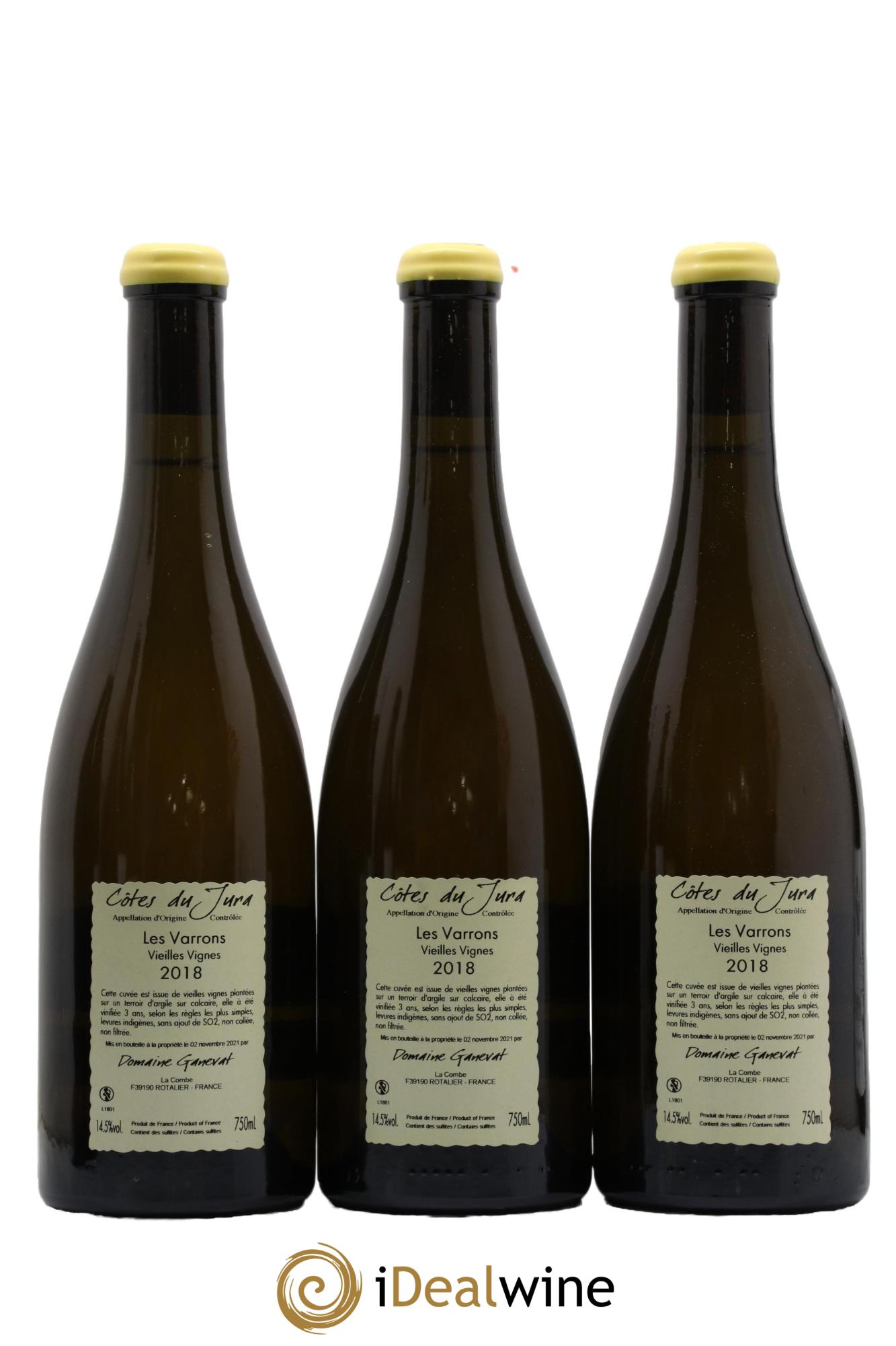 Côtes du Jura Les Varrons Vieilles Vignes Jean-François Ganevat (Domaine) 2018 - Lot de 3 bouteilles - 1