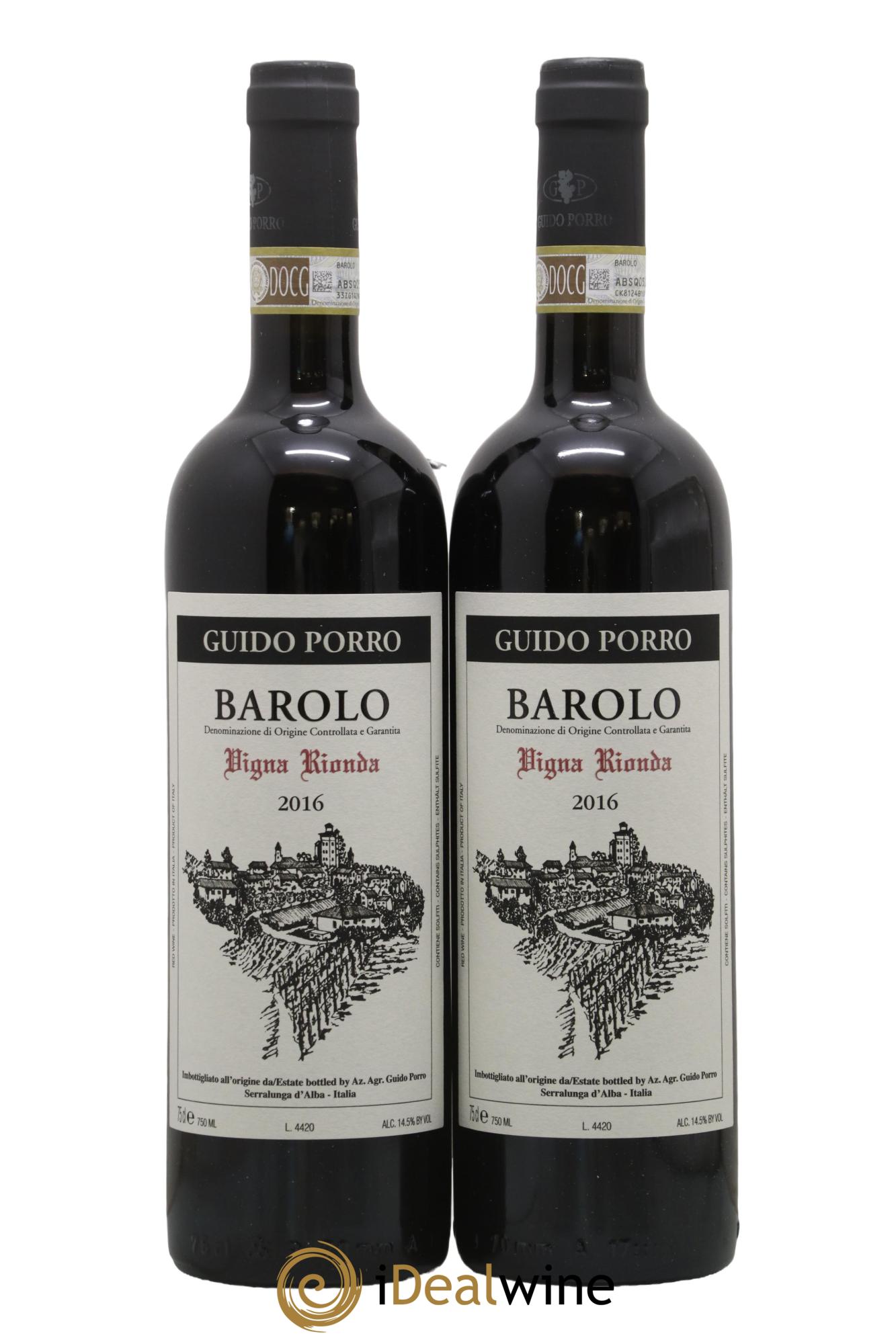 Barolo DOCG Vigna Rionda Guido Porro 2016 - Lot of 2 bottles - 0