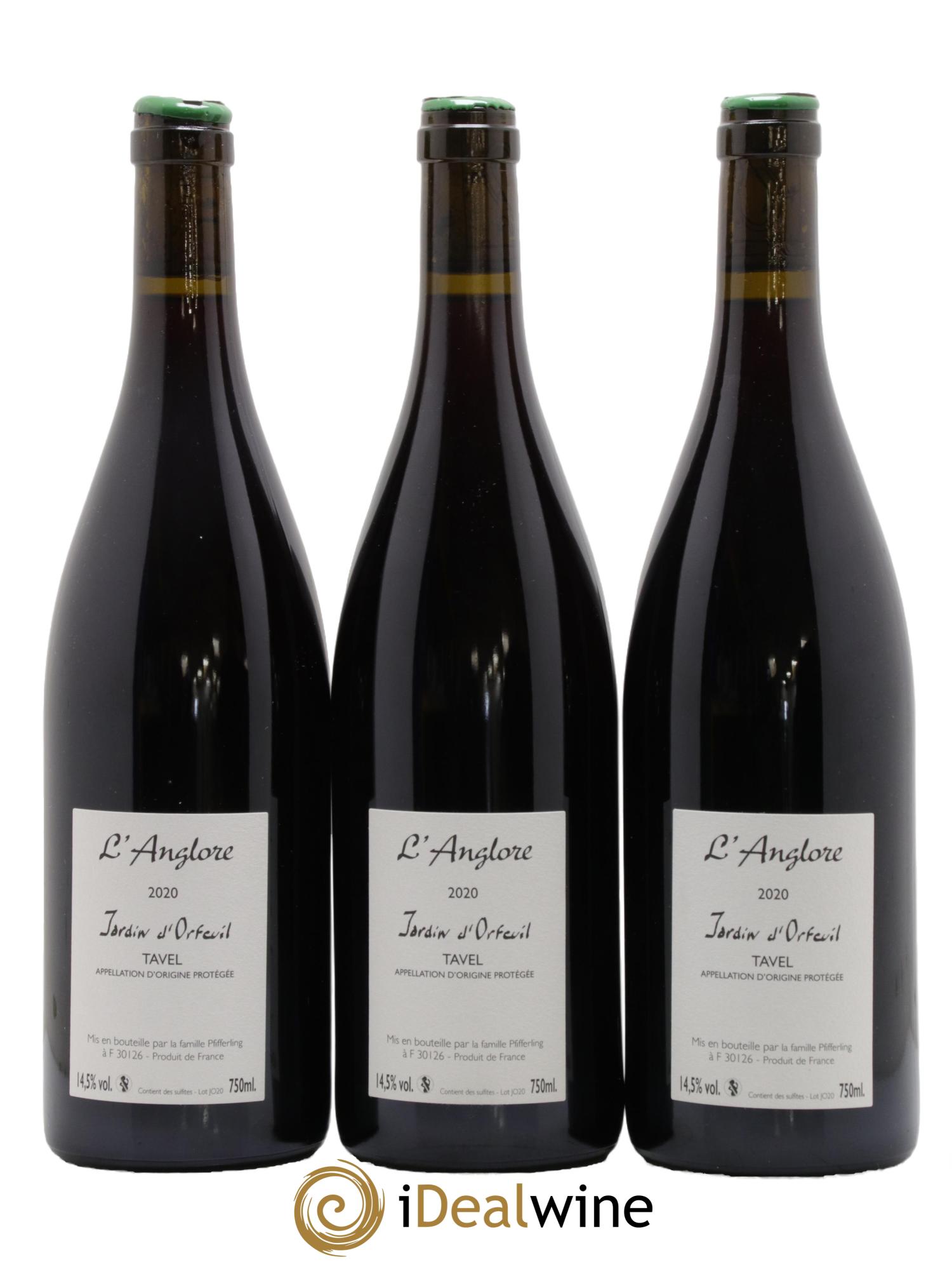 Tavel Jardin D'Orfeuil L'Anglore 2020 - Posten von 3 Flaschen - 1