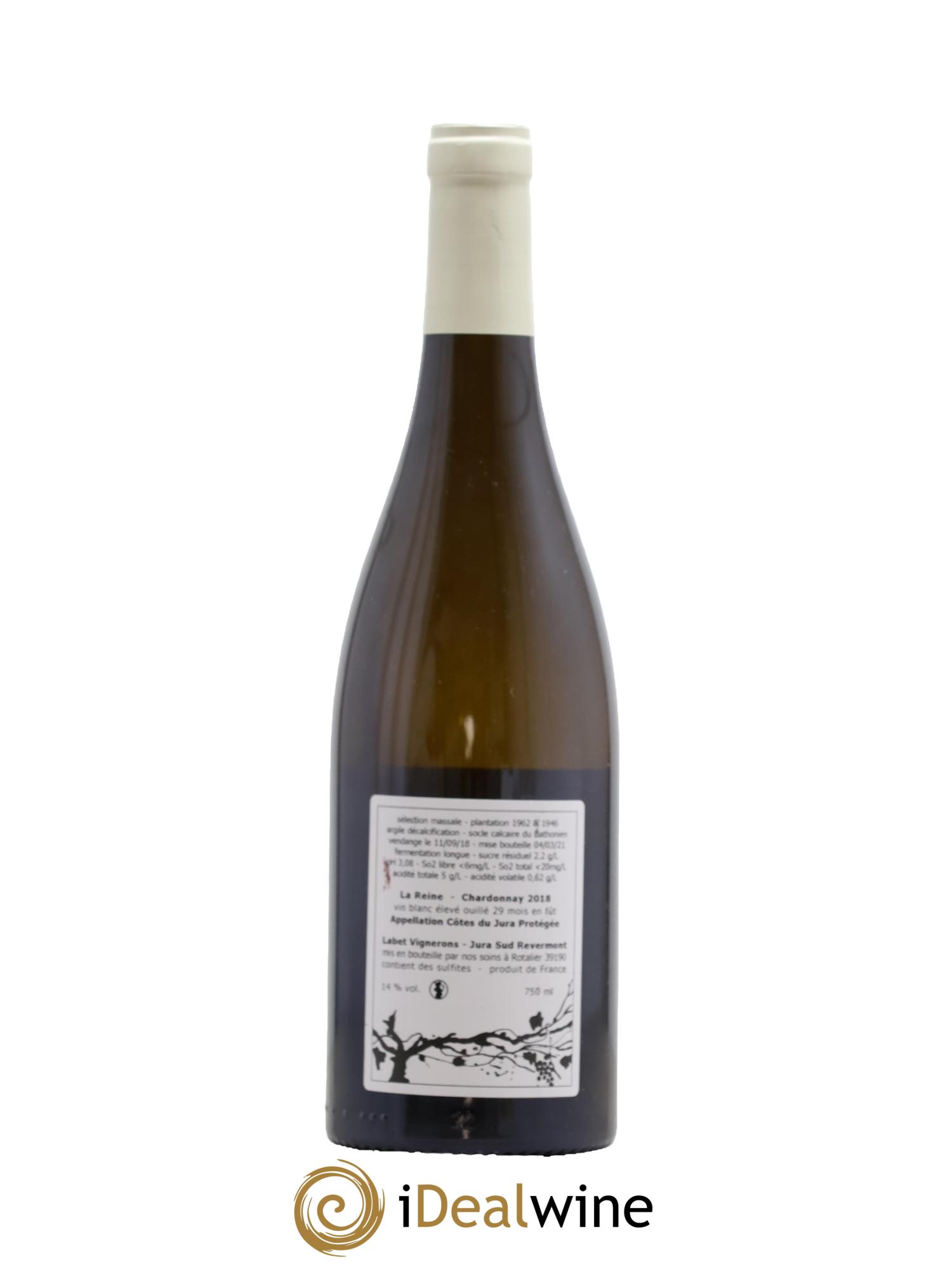Côtes du Jura Chardonnay La Reine Romain - Julien - Charline Labet 2018 - Lot de 1 bouteille - 1