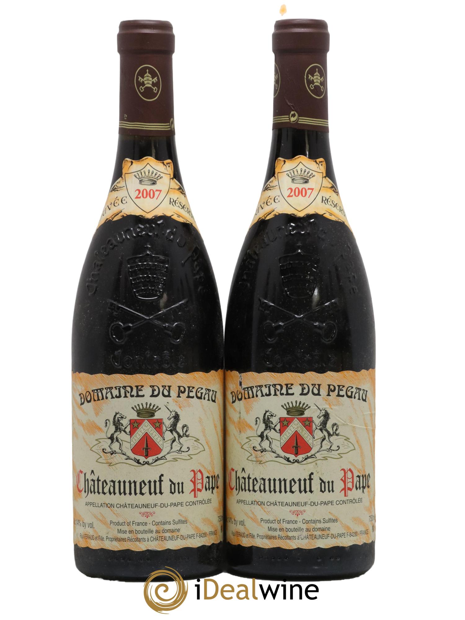 Châteauneuf-du-Pape Domaine du Pégau Cuvée Réservée Paul et Laurence Féraud 2007 - Lot de 2 bouteilles - 0