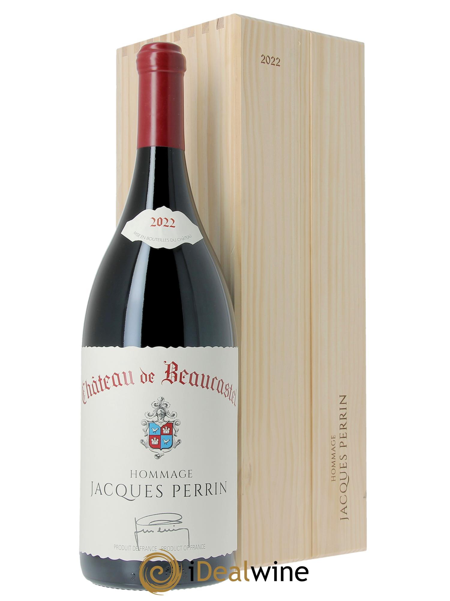 Châteauneuf-du-Pape Château de Beaucastel Hommage à Jacques Perrin Famille Perrin (OWC if CBO1 dmgs) 2022 - Lot of 1 double magnum - 0