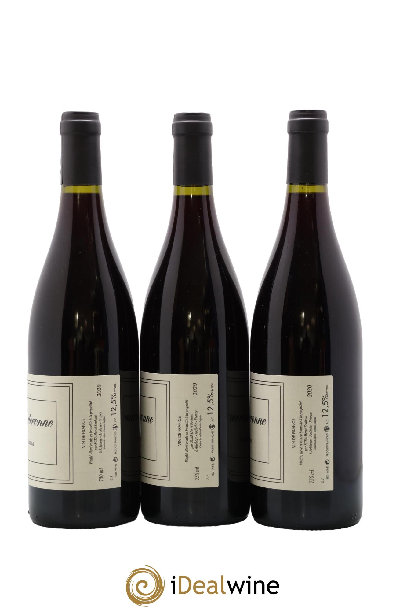 Vin de France La Souteronne Hervé Souhaut - Domaine Romaneaux-Destezet 2020 - Lot of 3 bottles - 1