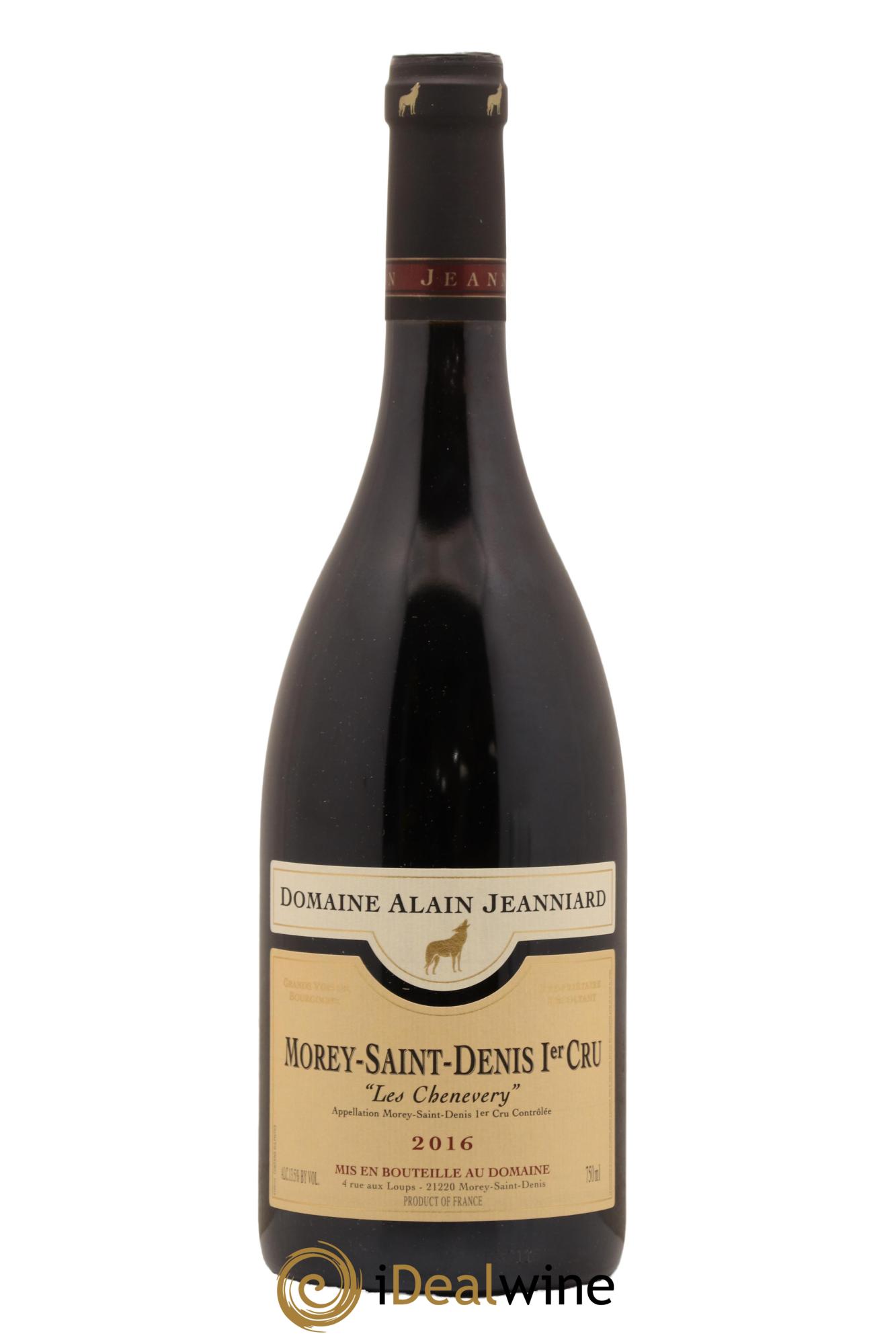 Morey-Saint-Denis 1er Cru Les Chenevery Domaine Alain Jeanniard 2016 - Lot de 1 bouteille - 0