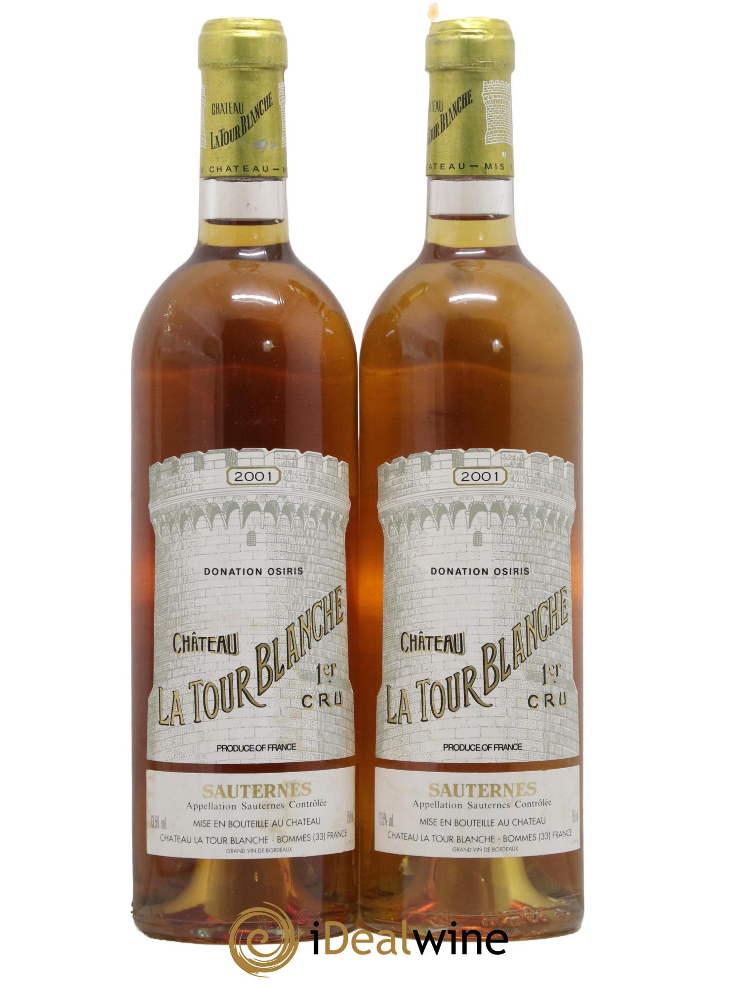 Château la Tour Blanche 1er Grand Cru Classé 2001 - Lotto di 2 bottiglie - 0