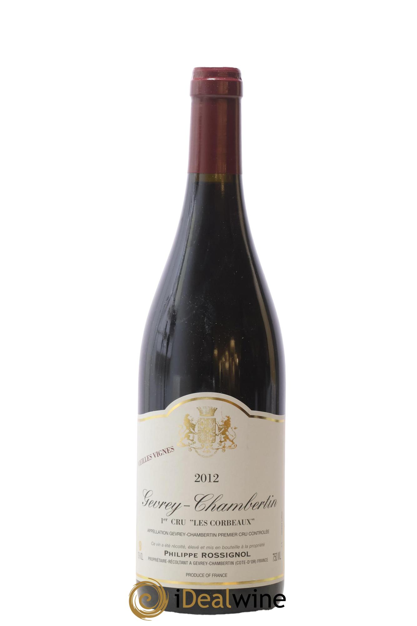 Gevrey-Chambertin 1er Cru Les Corbeaux Vieilles vignes Philippe Rossignol 2012 - Posten von 1 Flasche - 0