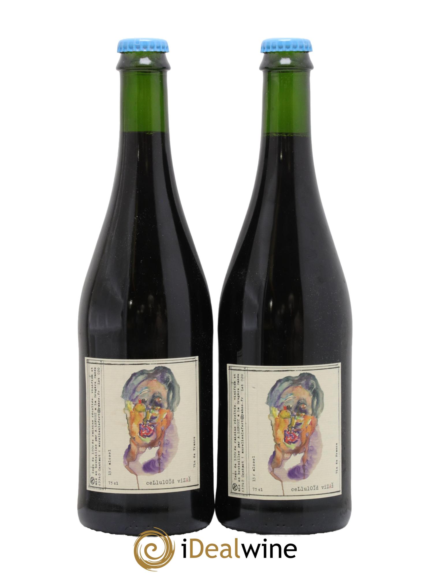 Vin de France Celluloïd Vizaz Aurélien Lefort 2020 - Lot de 2 bouteilles - 0