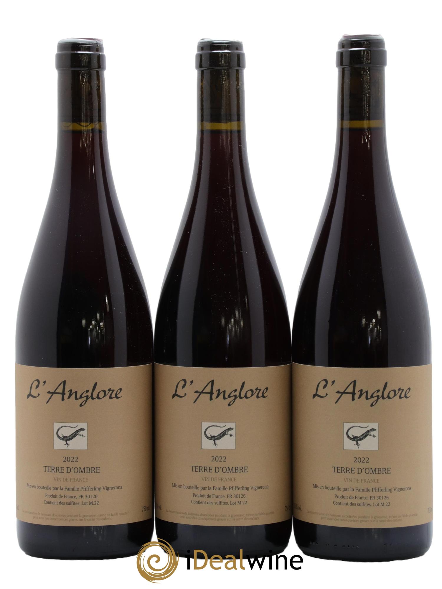 Vin de France Terre d'Ombre L'Anglore 2022 - Lot de 3 bouteilles - 0