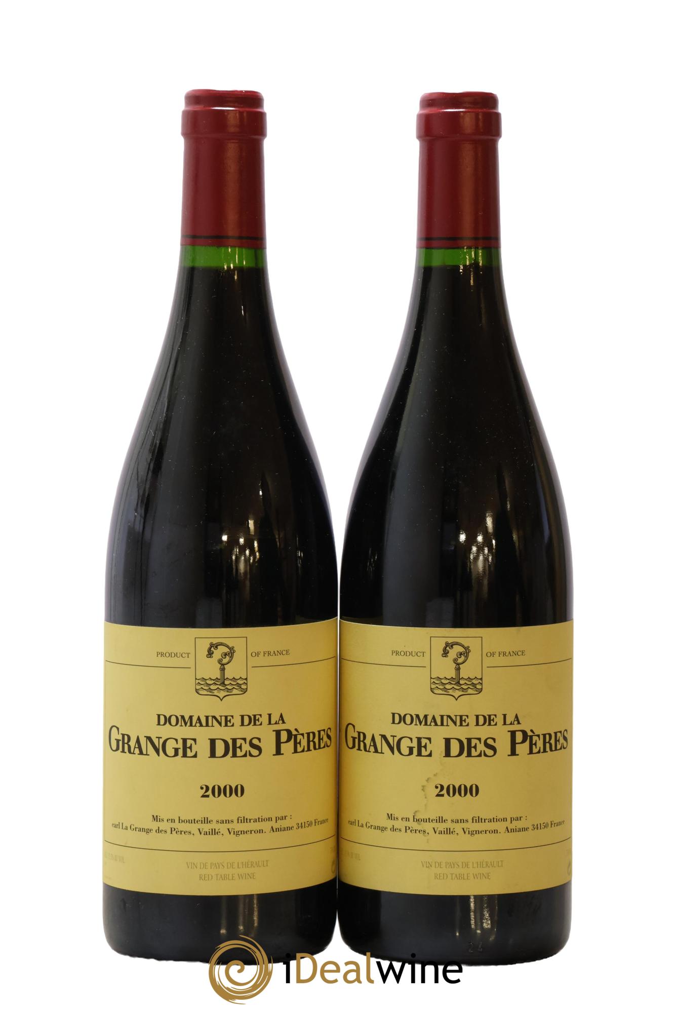 Pays d'Hérault Grange des Pères Laurent Vaillé 2000 - Lot de 2 bouteilles - 0