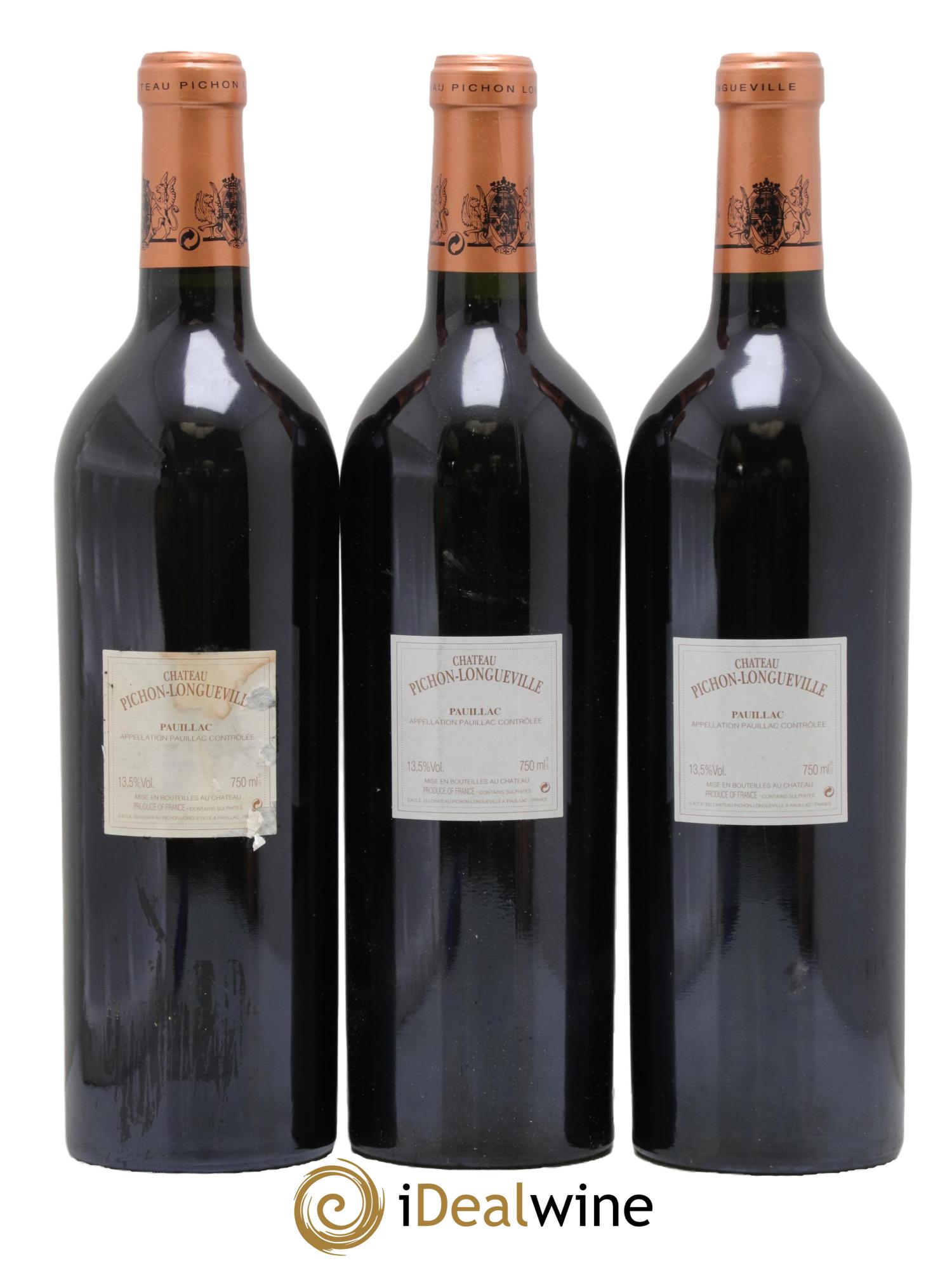 Pichon Longueville Baron 2ème Grand Cru Classé 2005 - Lot de 3 bouteilles - 1