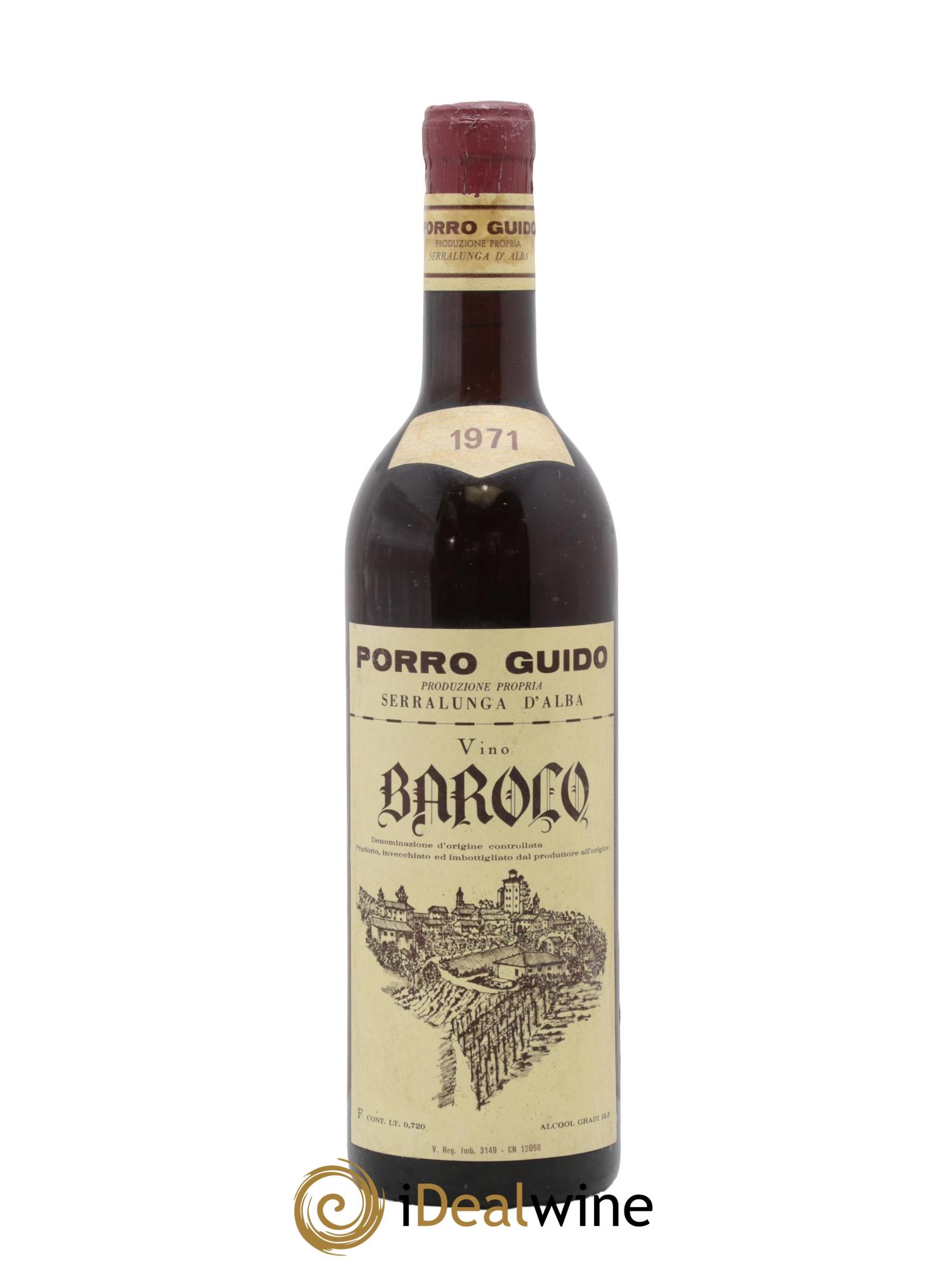 Barolo Porro Guido 1971 - Lot de 1 bouteille - 0