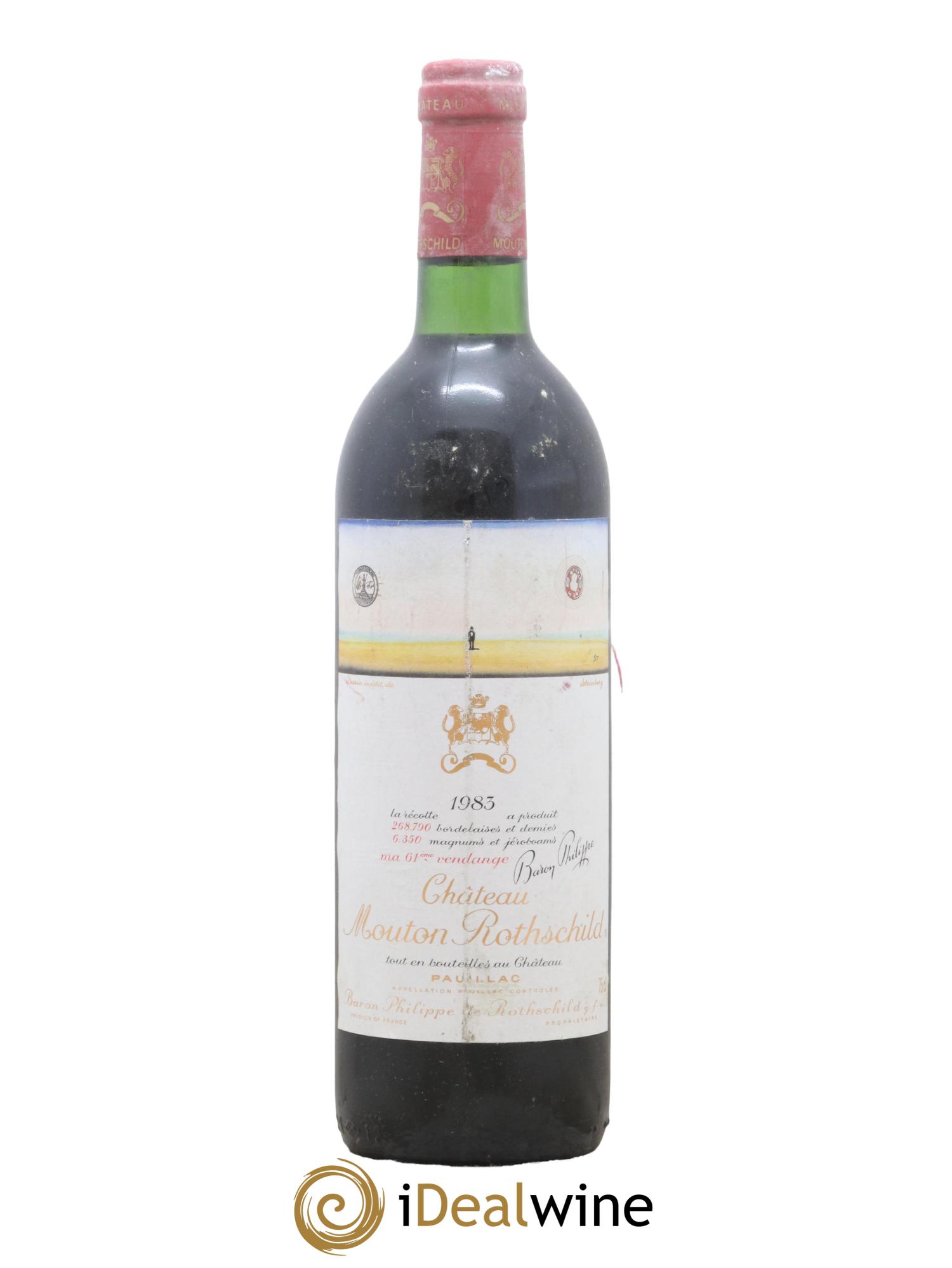 Château Mouton Rothschild 1er Grand Cru Classé 1983 - Lot de 1 bouteille - 0