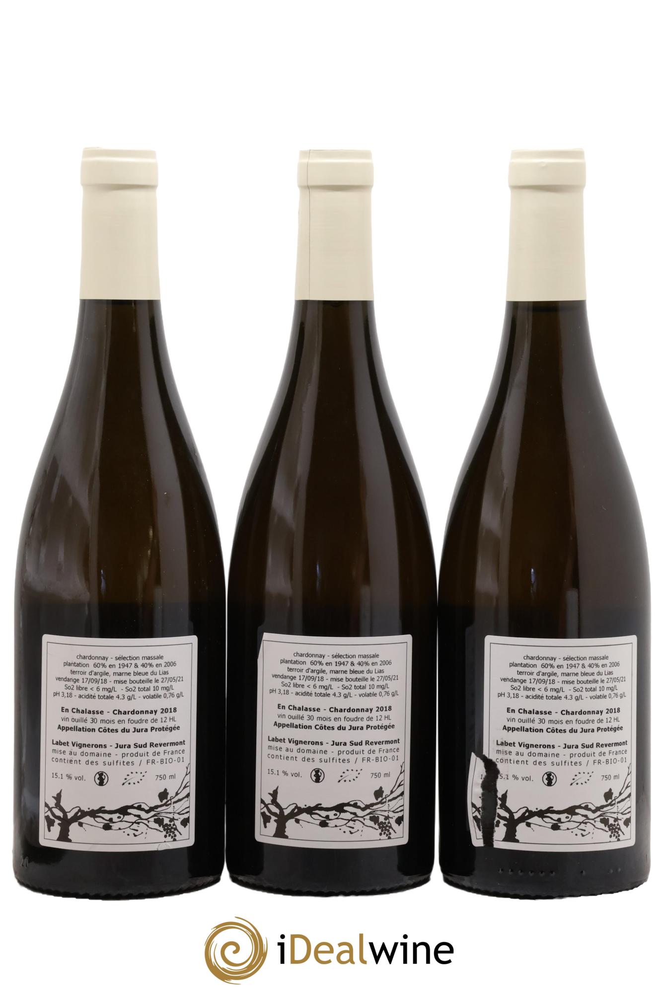 Côtes du Jura Chardonnay En Chalasse Romain - Julien  - Charline Labet 2018 - Lot de 3 bouteilles - 1