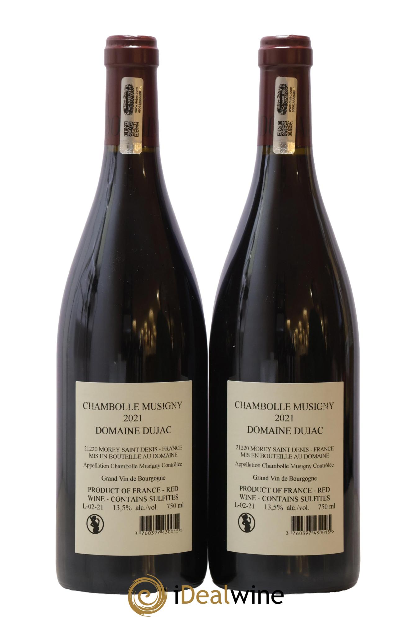 Chambolle-Musigny Dujac (Domaine) 2021 - Lot de 2 bouteilles - 1