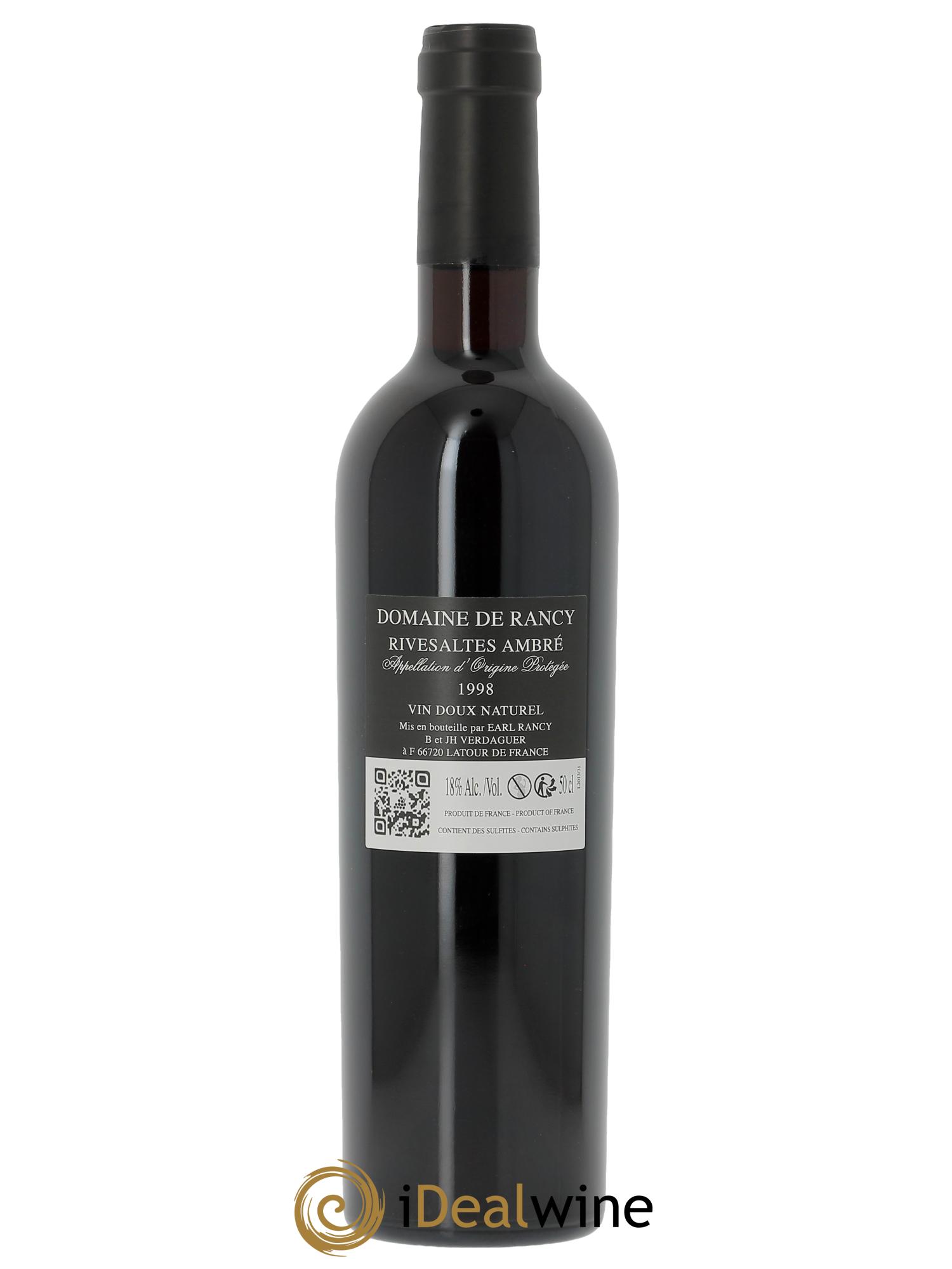Rivesaltes Ambré Domaine de Rancy  1998 - Posten von 1 Flasche - 1
