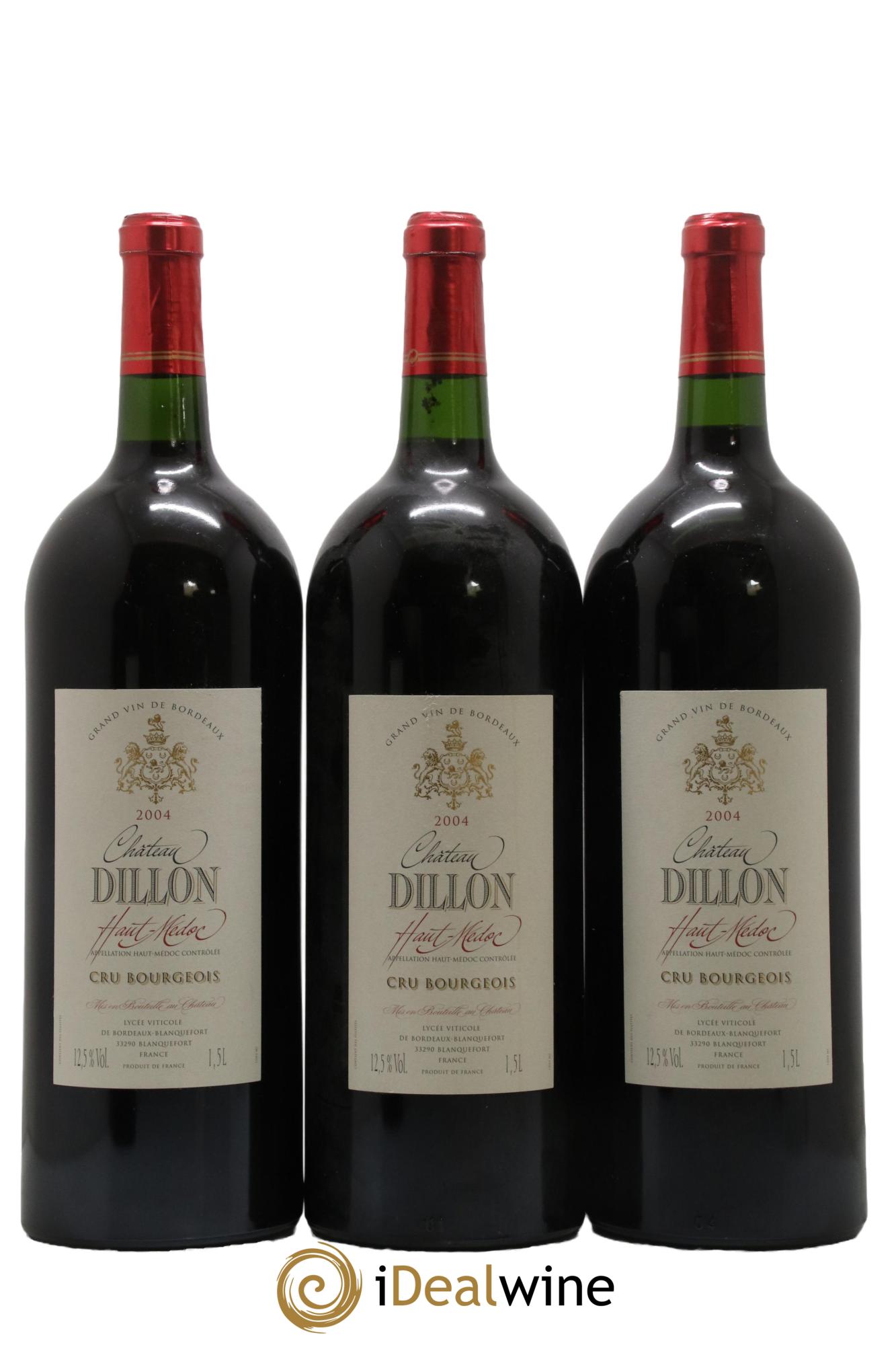 Château Dillon Cru Bourgeois 2004 - Lot de 3 magnums - 0