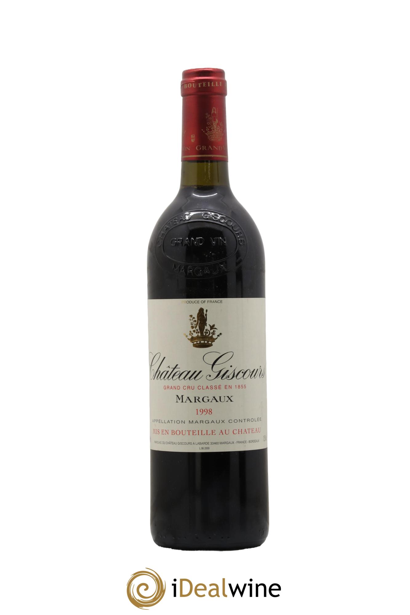 Château Giscours 3ème Grand Cru Classé 1998 - Lot de 1 bouteille - 0