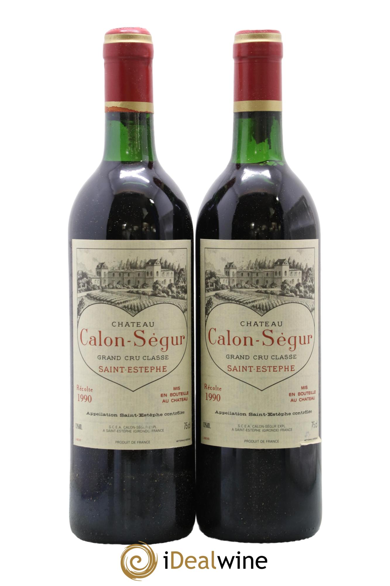 Château Calon Ségur 3ème Grand Cru Classé 1990 - Lot de 2 bouteilles - 0