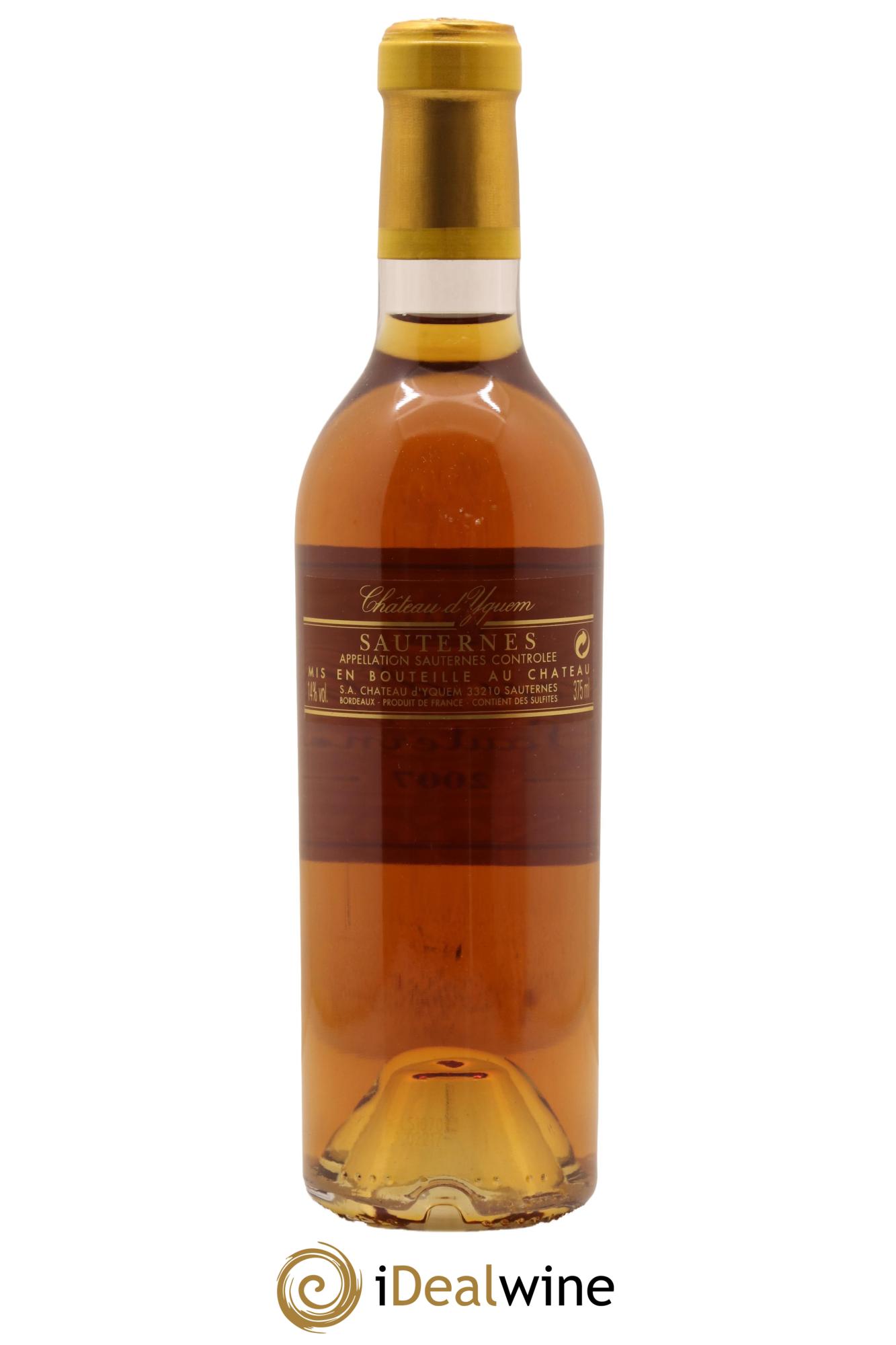 Château d' Yquem 1er Cru Classé Supérieur 2007 - Lot de 1 demi bouteille - 1