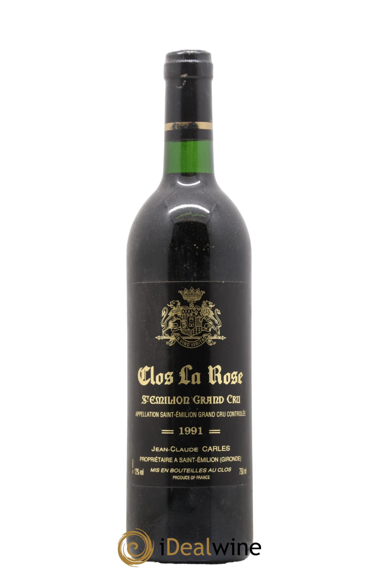 Saint-Émilion Grand Cru Clos La Rose 1991 - Lot de 1 bouteille - 0