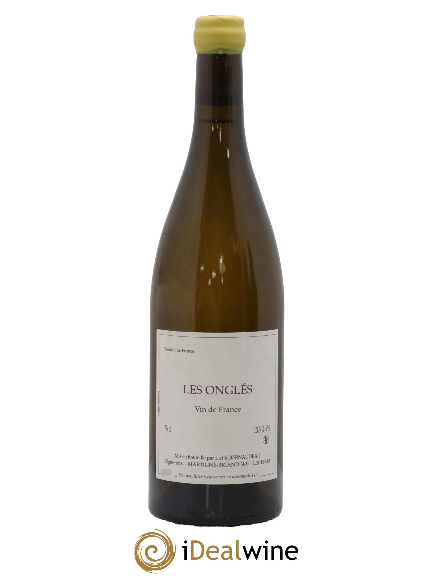 Vin de France Les Onglés Stéphane Bernaudeau 2018 - Lot de 1 bouteille - 0