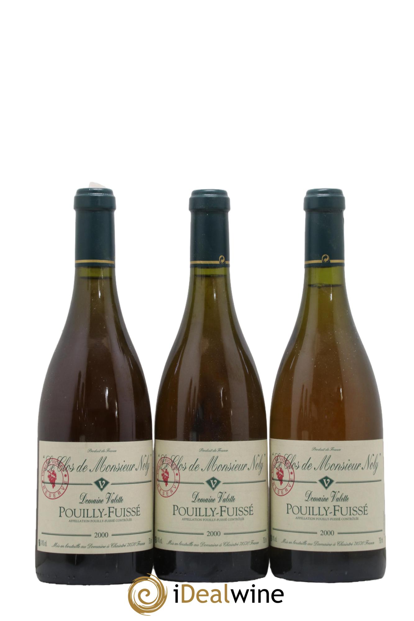 Pouilly-Fuissé Clos de Monsieur Noly Vieilles Vignes Valette (Domaine) 2000 - Lot de 6 bouteilles - 1