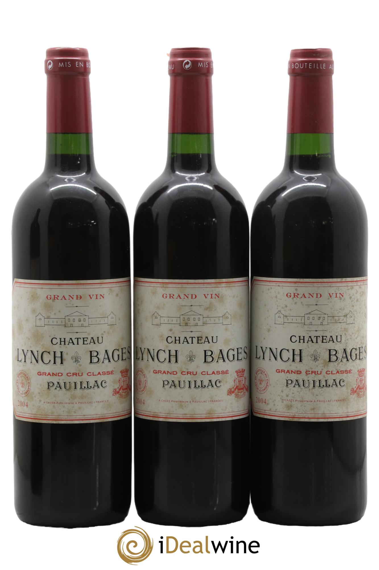 Château Lynch Bages 5ème Grand Cru Classé  2004 - Lot de 3 bouteilles - 0