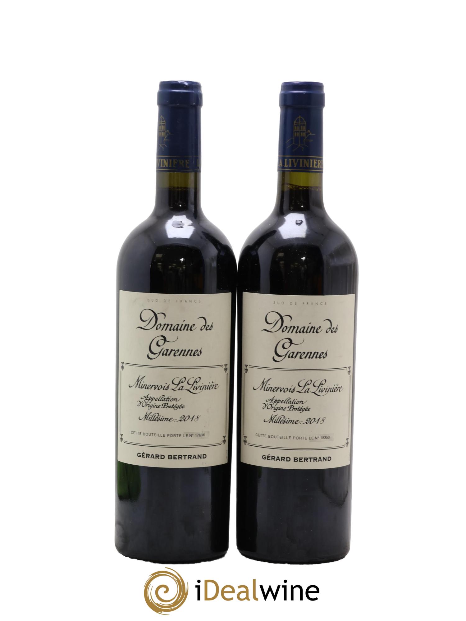 Minervois La Livinière Domaine des Garennes Gérard Bertrand 2018 - Lotto di 2 bottiglie - 0