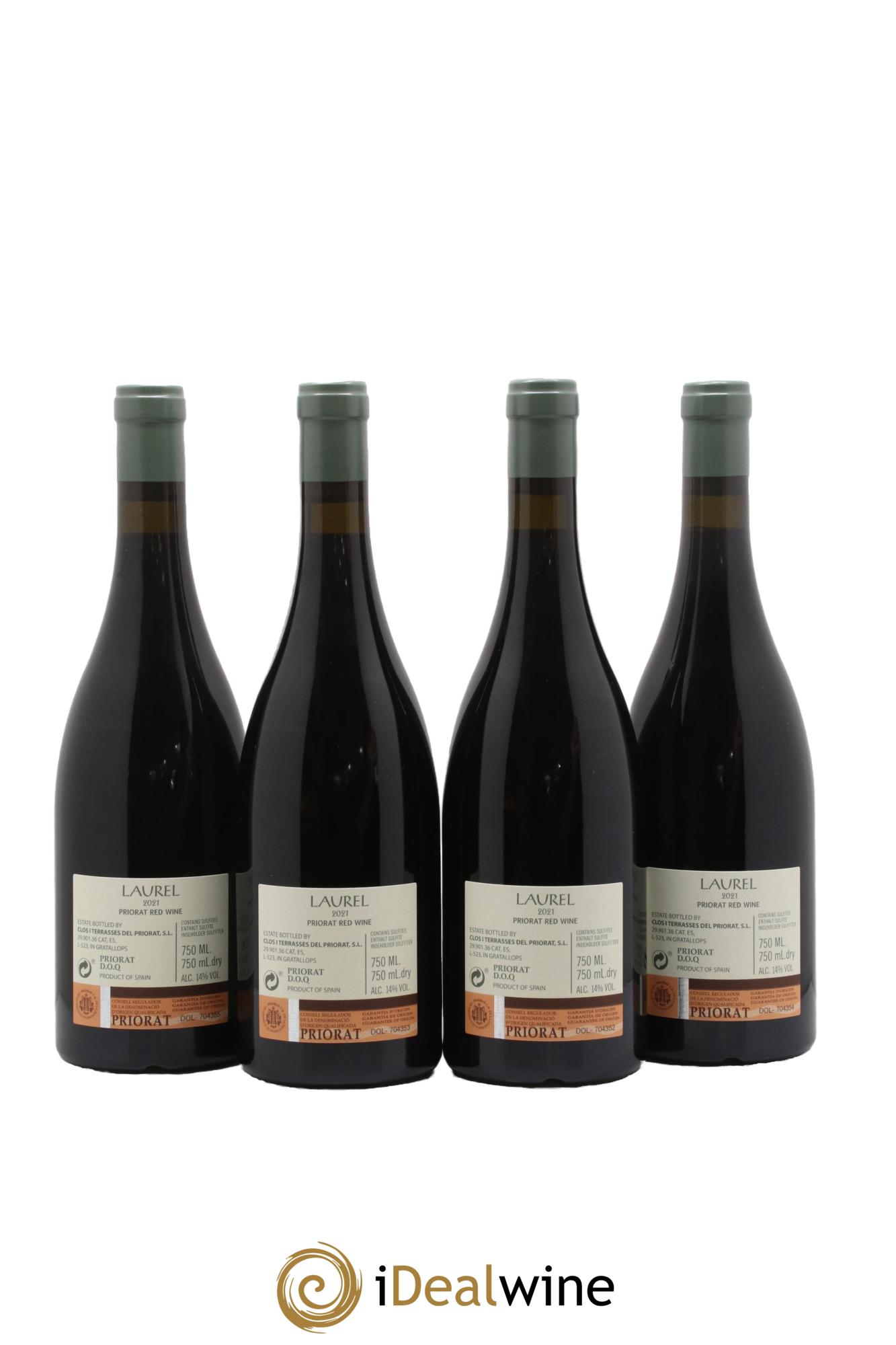 Priorat DOCA Laurel Clos I Terrasses Del Priorat 2021 - Lotto di 4 bottiglie - 1